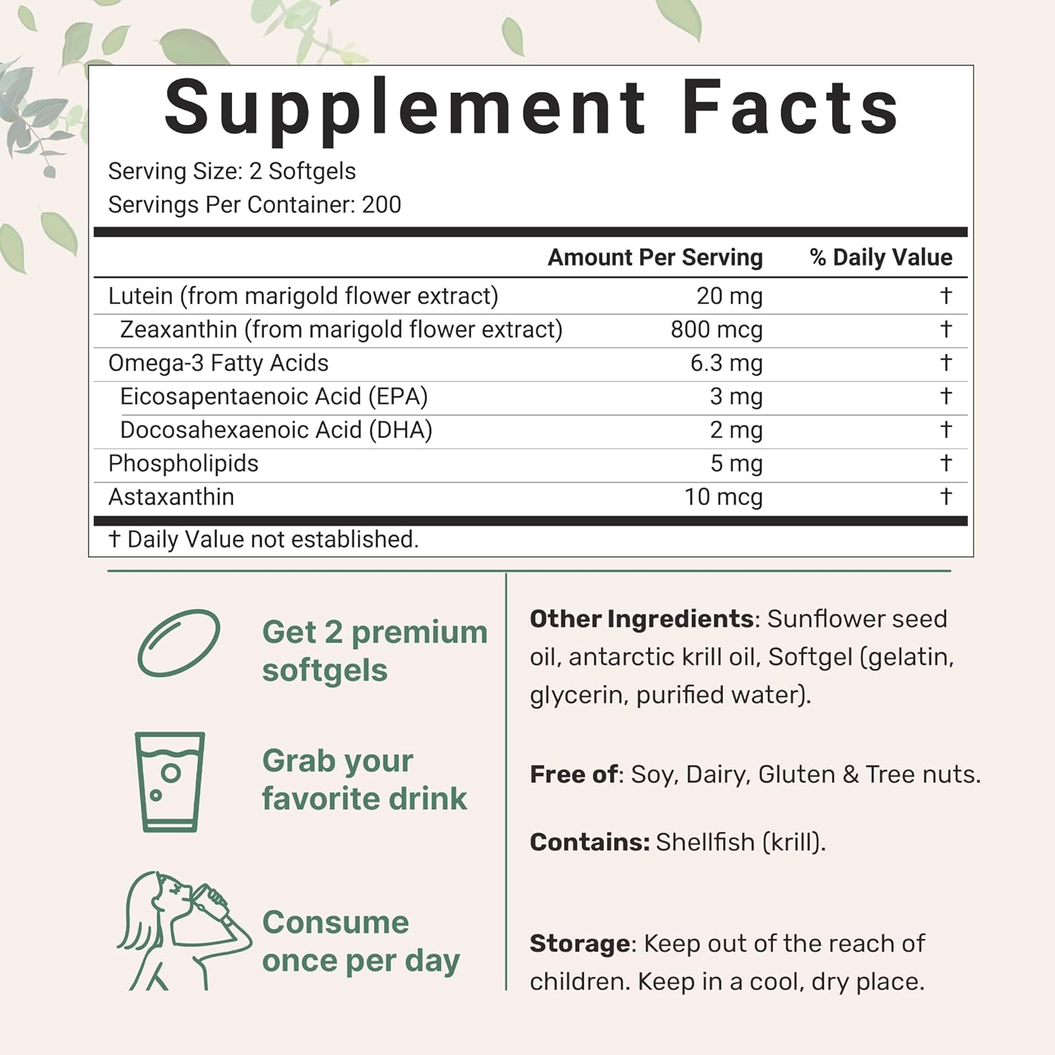 LUTEINA 20 MG MICROINGREDIENTS 400 CÁPSULAS BLANDAS NO GMO