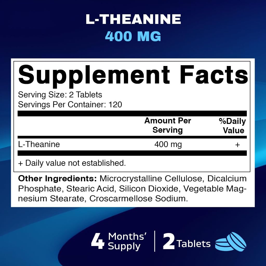 L TEANINA 400 MG 240 TABLETAS NO GMO VITAMATIC