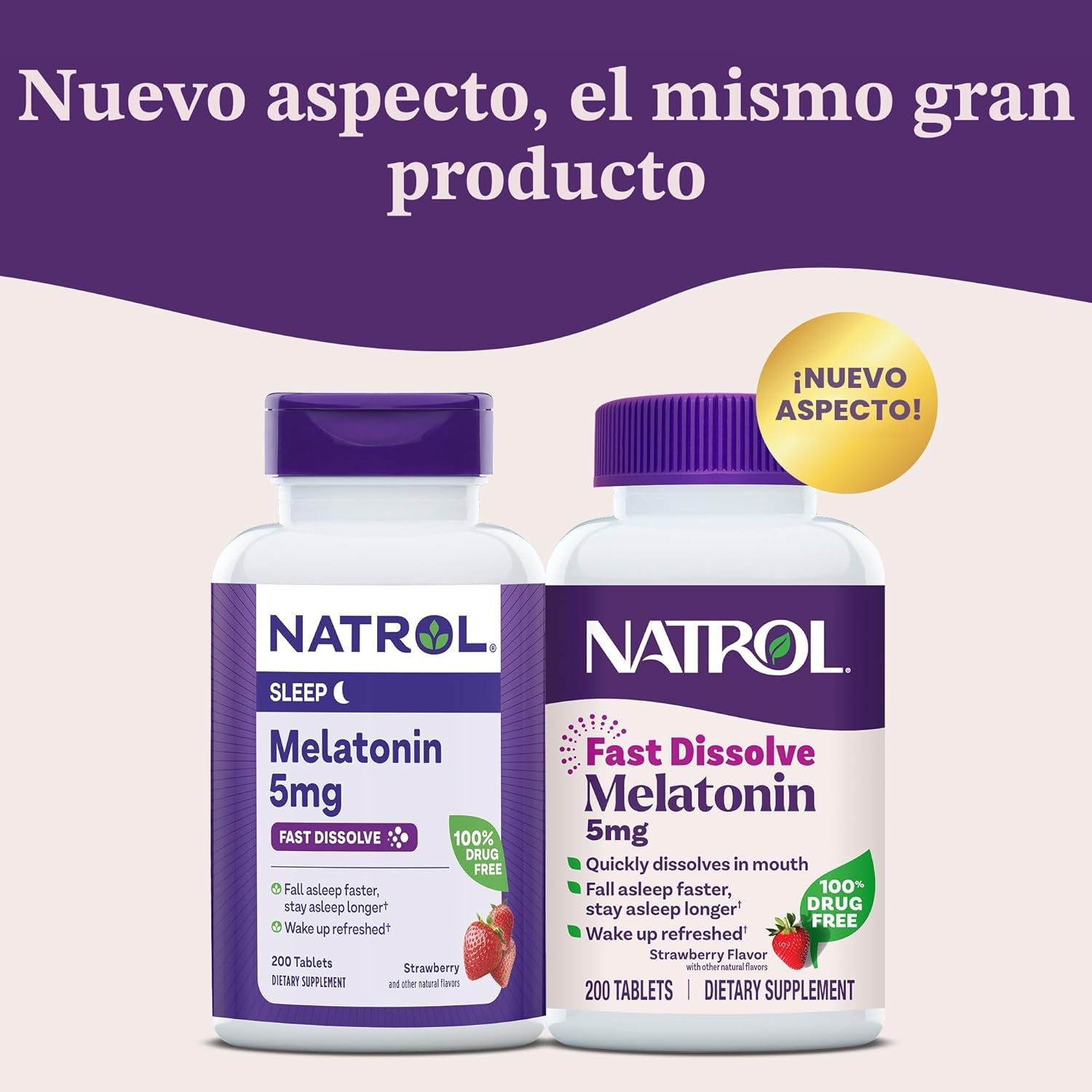 MELATONINA 5 MG 200 TABLETAS NO GMO VEGANO NATROL