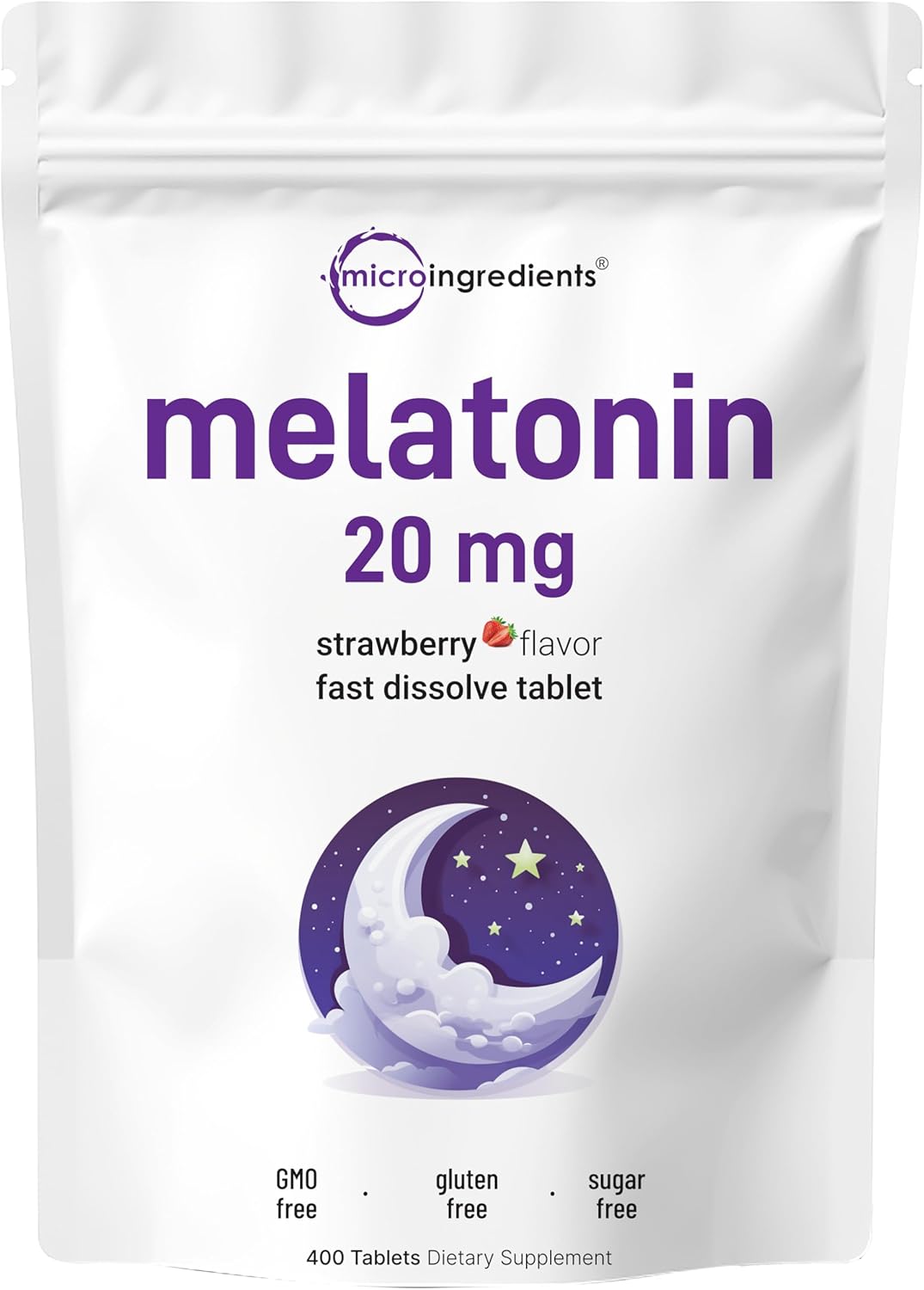 MELATONINA MICROINGREDIENTS 20 MG 400 TABLETAS SUBLINGUALES SIN GMO