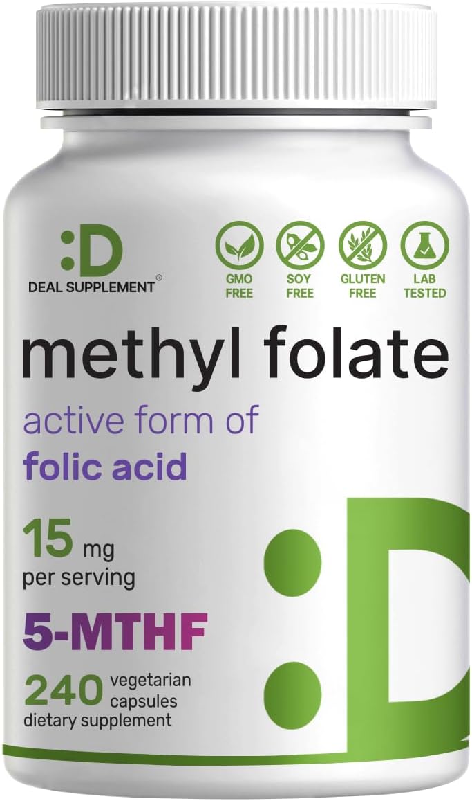 METIL FOLATO 25000 MCG DEAL 240 CÁPSULAS NO GMO METHYL FOLATE