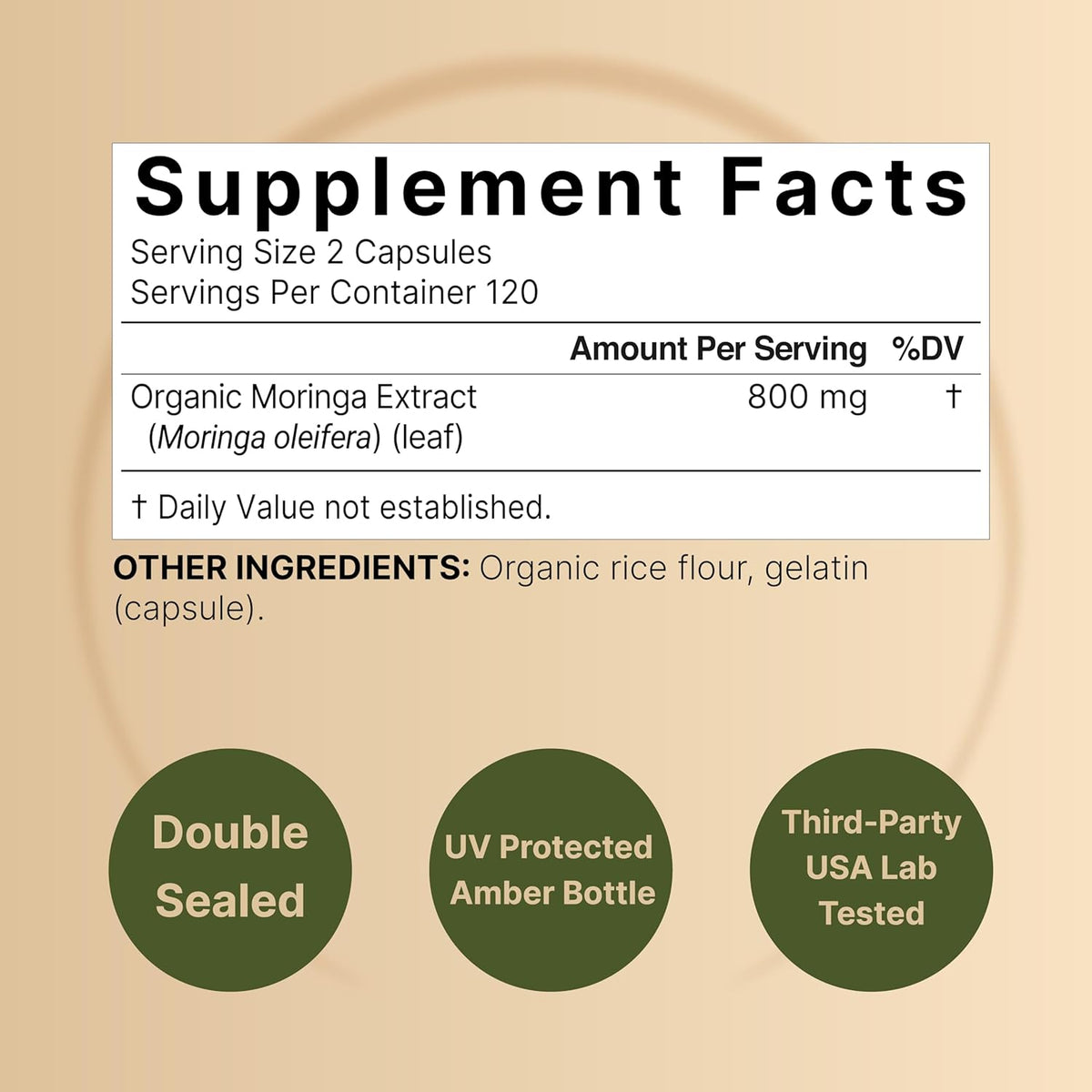 MORINGA NATUREBELL 800 MG 240 CÁPSULAS