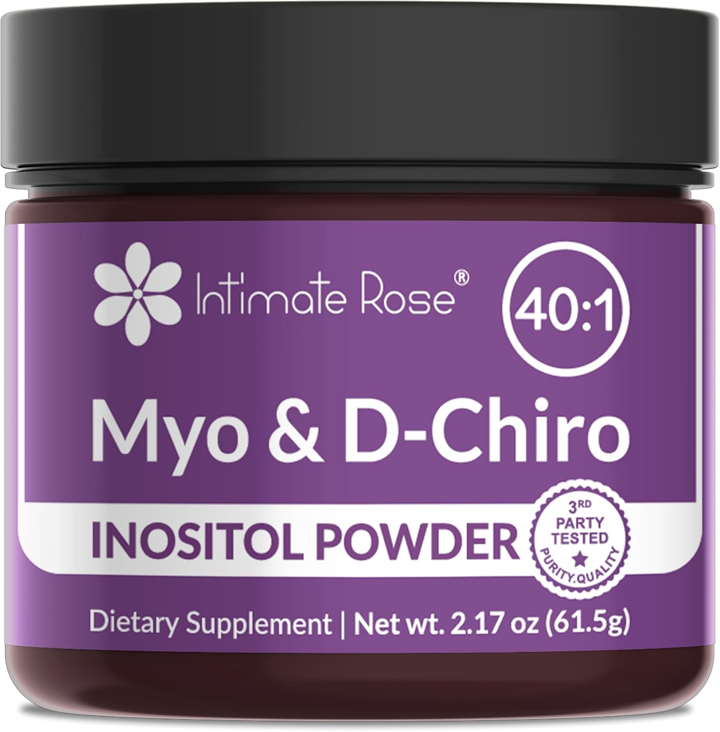 MYO DCHIRO INOSITOL 2000 MG 30 SERVICIOS 61.5 GRAMOS VEGANO SIN GMO INTIMATE ROSE