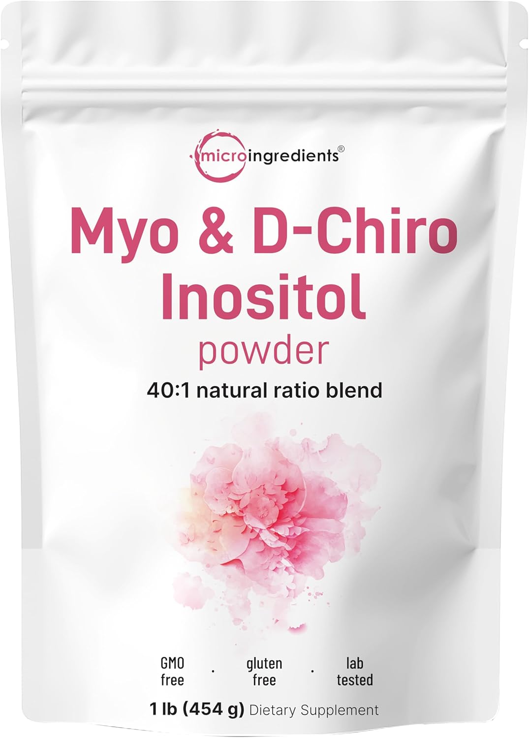 MYO & D CHIRO INOSITOL 2050 MG 221 SERVICIOS 454 GRAMOS MICROINGREDIENTS NO GMO
