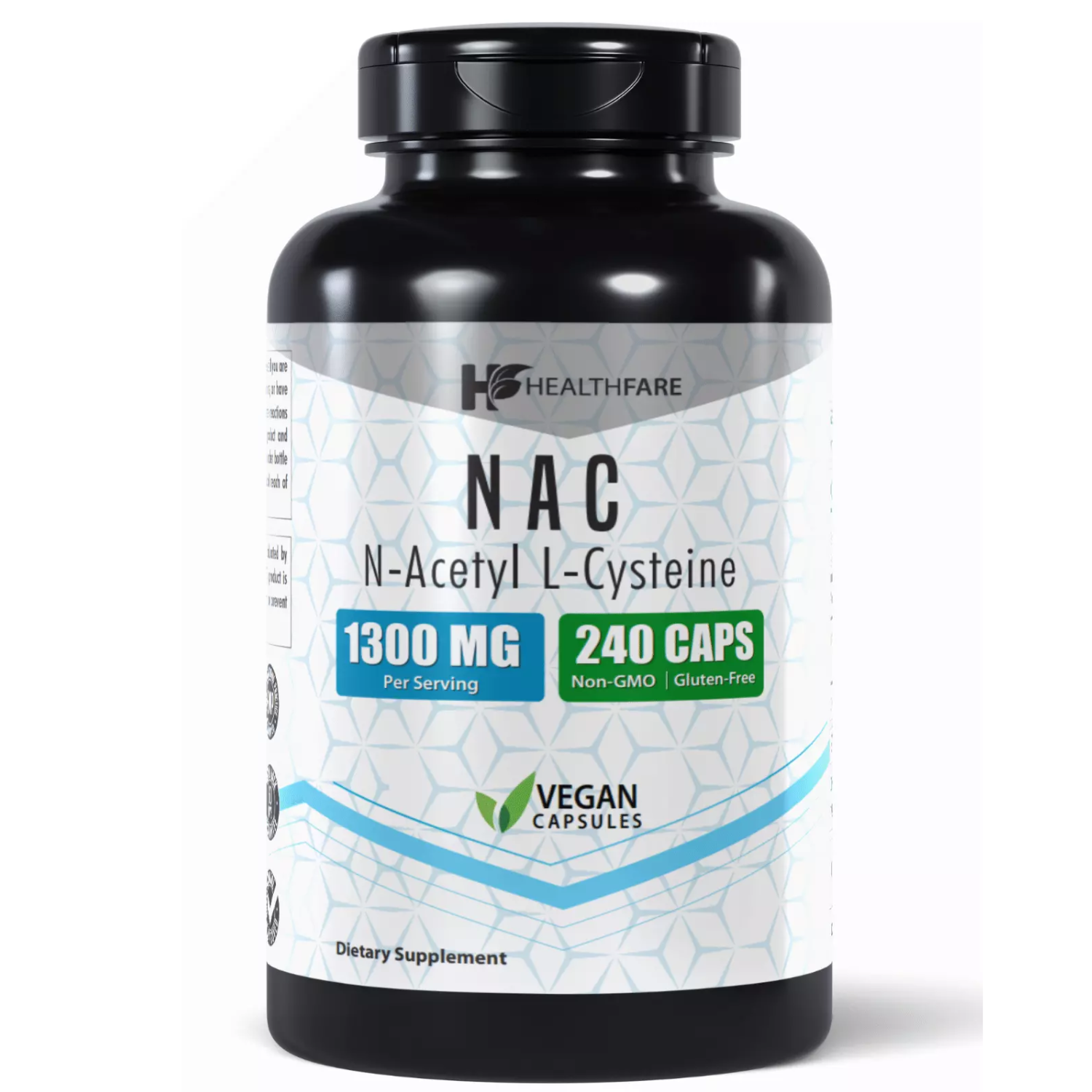 NAC 1300 MG HEALTHFARE 240 CAPSULAS VEGANO NO GMO