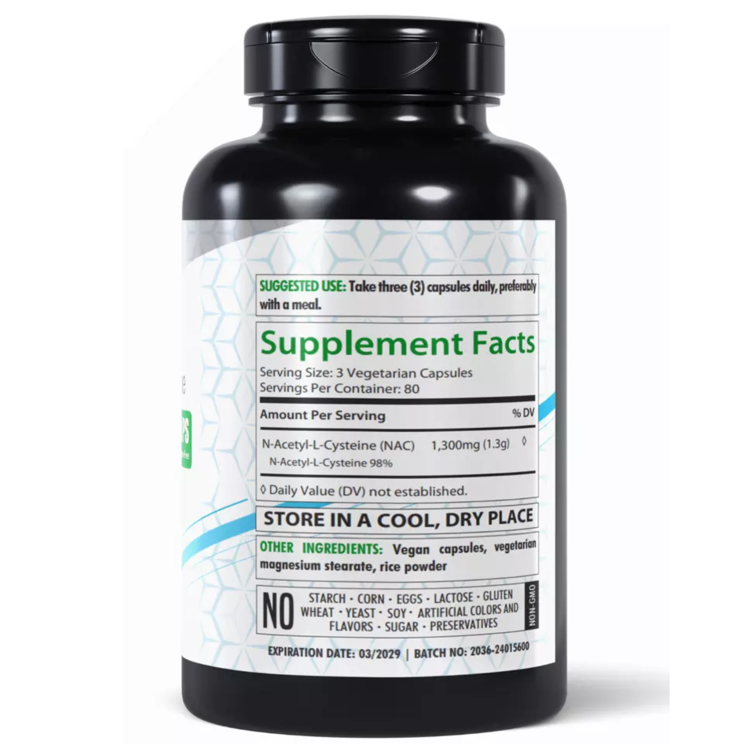 NAC 1300 MG HEALTHFARE 240 CAPSULAS VEGANO NO GMO