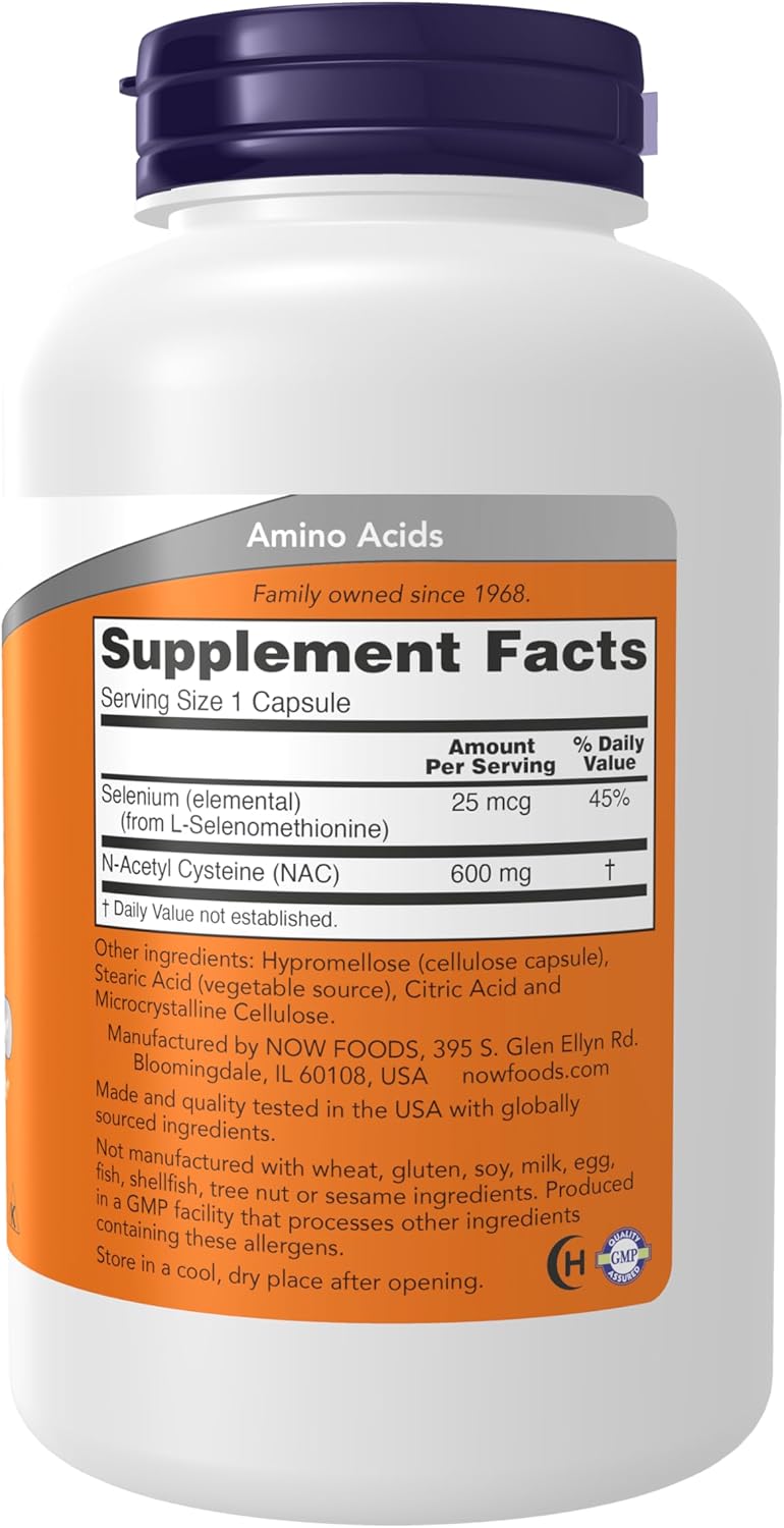 NAC 600 MG NOW 250 CAPSULAS