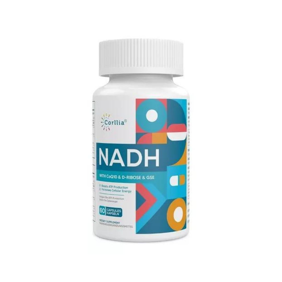 NADH CON COQ10 Y RIBOSIDE 500 MG 60 CAPSULAS CORLLIA
