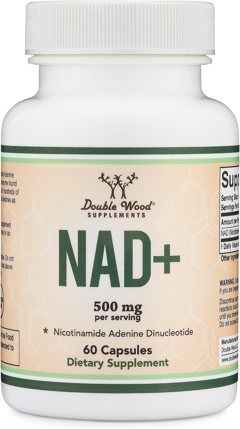 NAD+ DOUBLE WOOD 500 MG 60 CÁPSULAS NO GMO