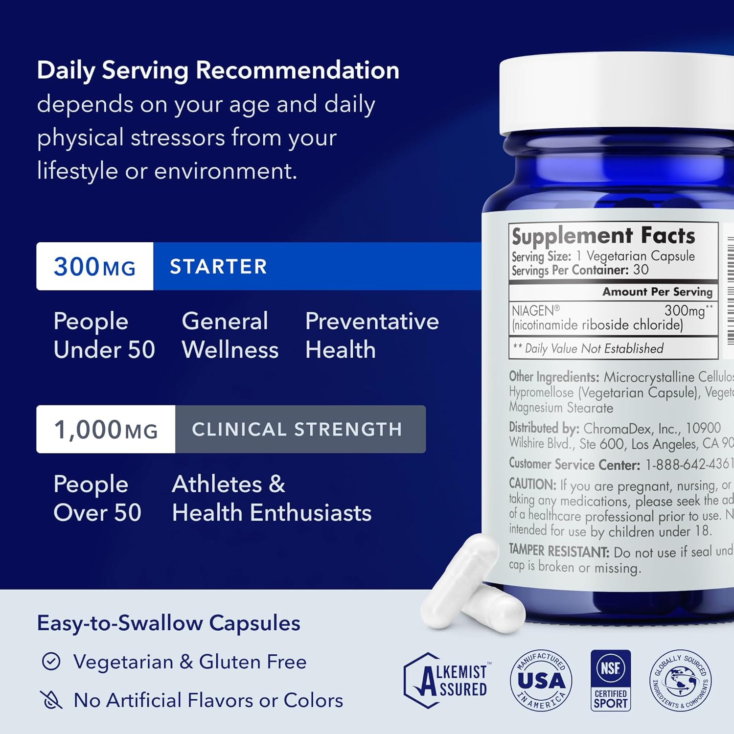 NAD+BOOSTER 300 MG TRU NIAGEN 30 CAPSULAS VEGANO