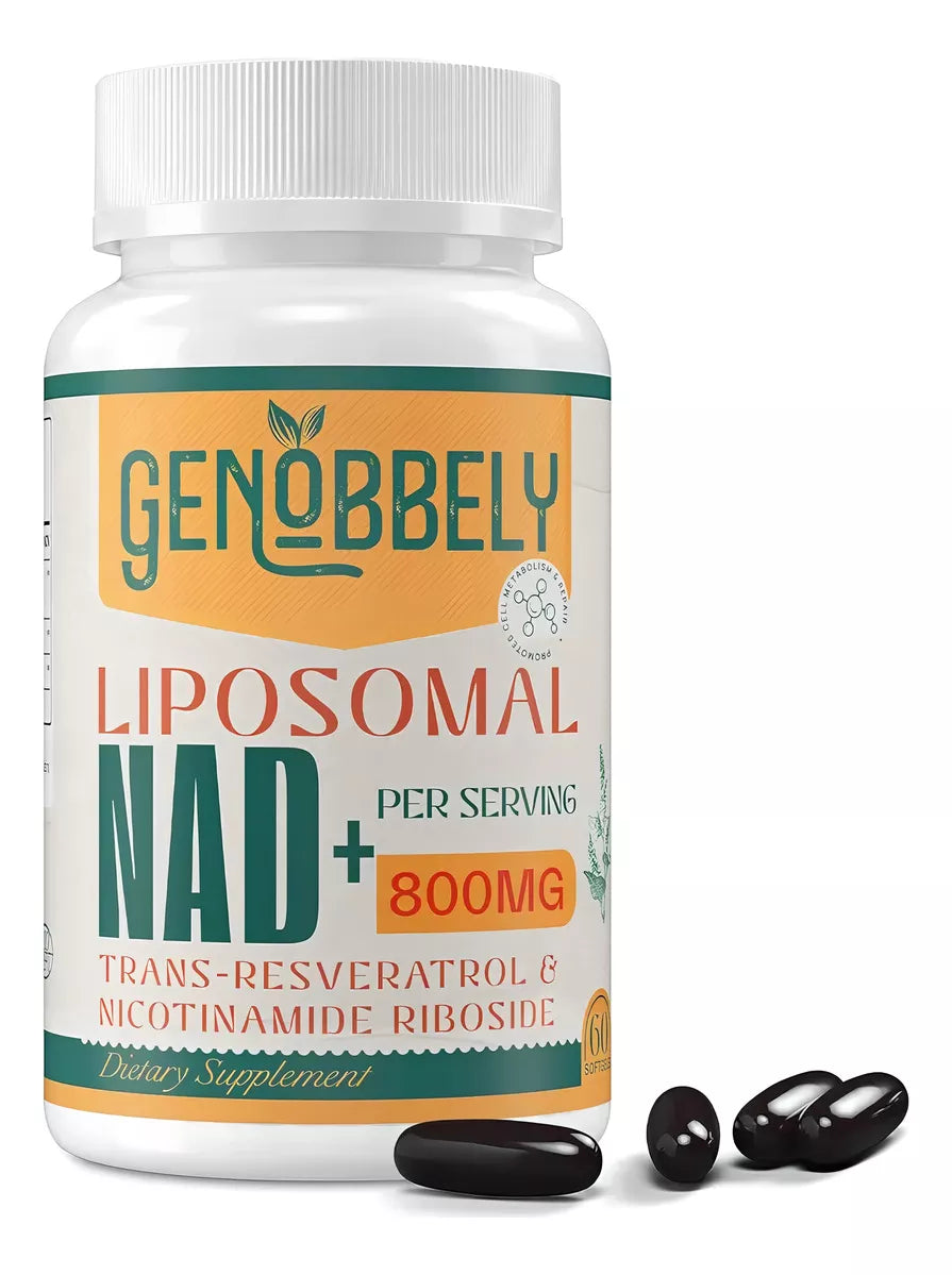 NAD+ LIPOSOMAL 800 MG 60 CAPSULAS BLANDAS SIN GMO GENOBBELY