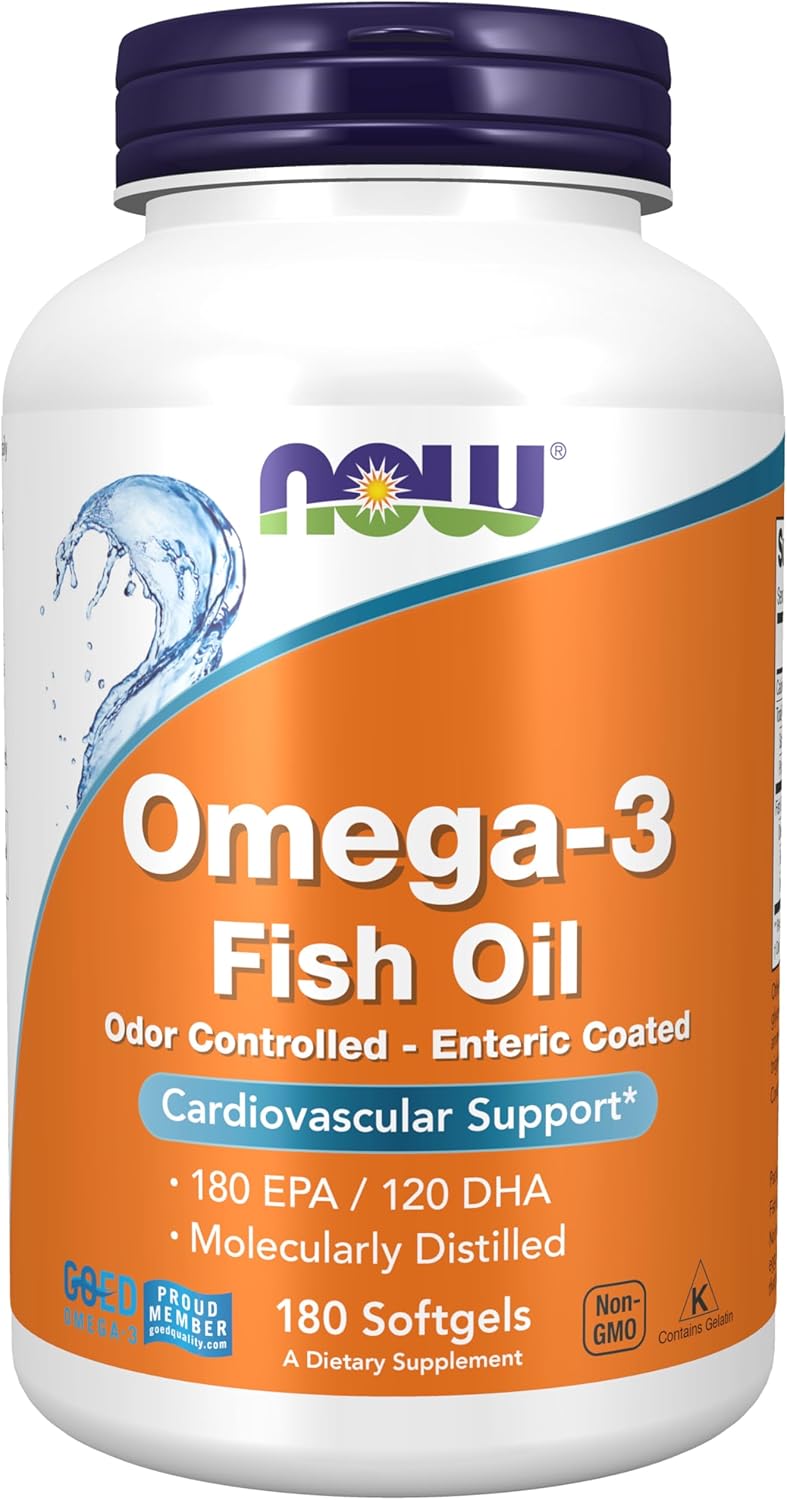 OMEGA 3 FISH OIL NOW 1000 MG 180 CAPSULAS BLANDAS NO GMO