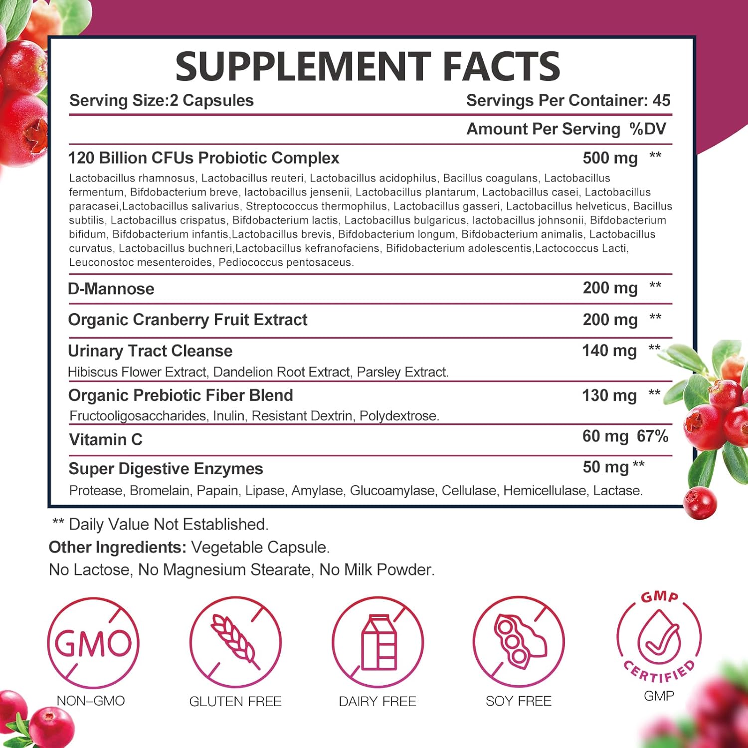 PROBIOTICOS PARA MUJERES DR FOSTER 120 BILLONES CFU 31 CEPAS 90 CAPSULAS VEGANO NO GMO