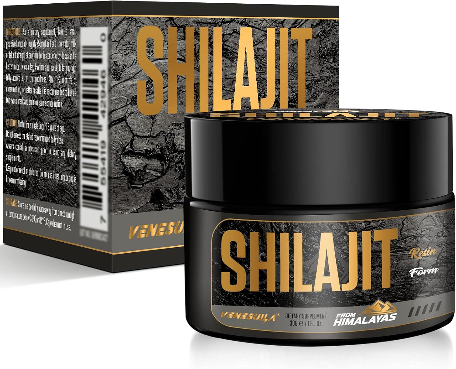 SHILAJIT RESINA ORGÁNICA 500 MG 30G VEGANO VENESUILA