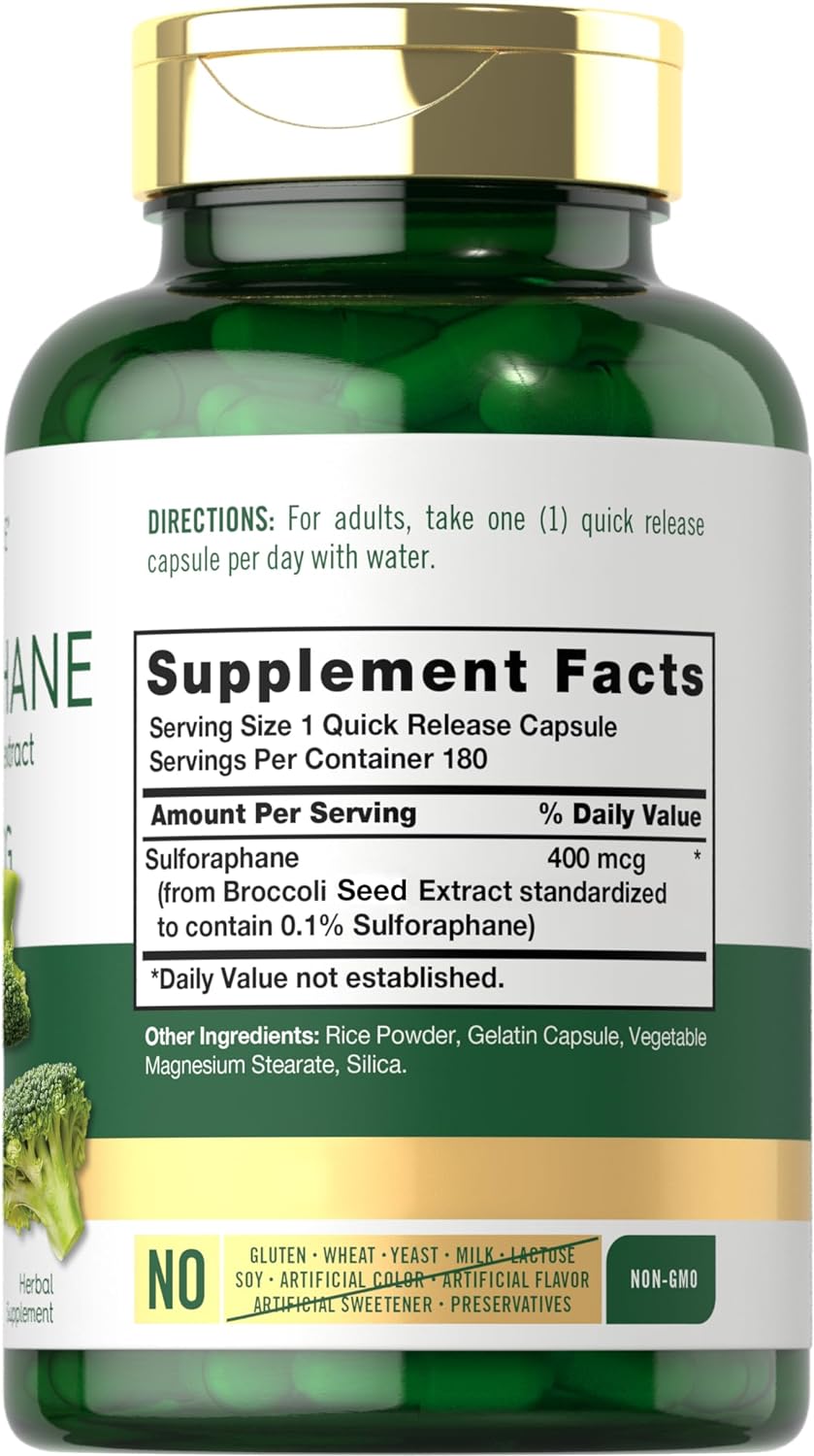 SULFORAFANO CARLYLE 400 MCG 180 CAPSULAS NO GMO