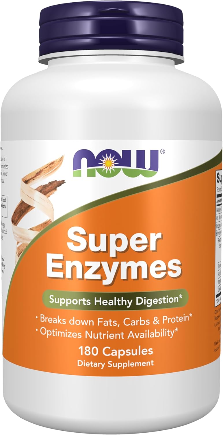 SUPER ENZIMAS DIGESTIVAS NOW 531 MG 180 CAPSULAS