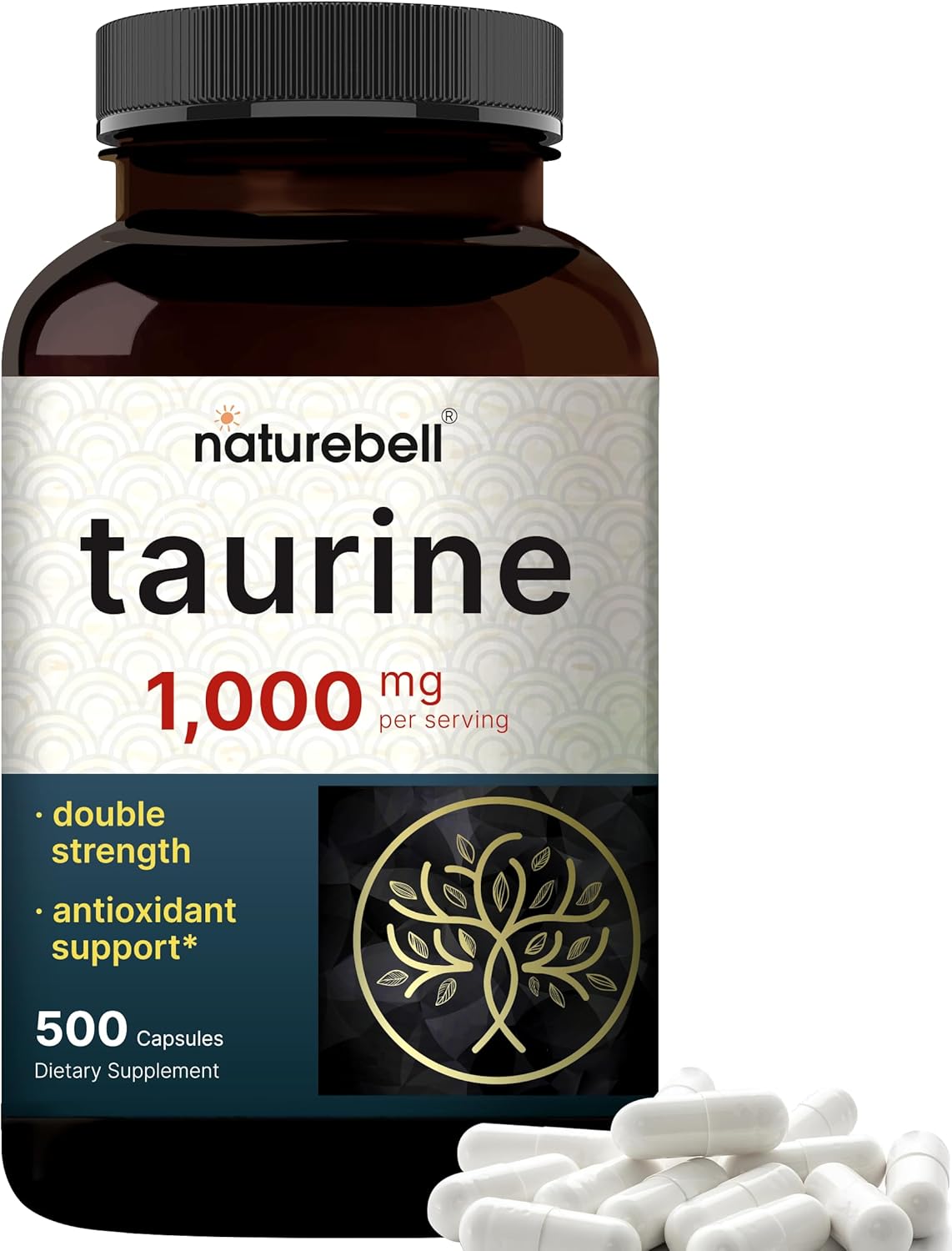 TAURINA 1000 MG NATUREBELL 500 CAPSULAS NO GMO