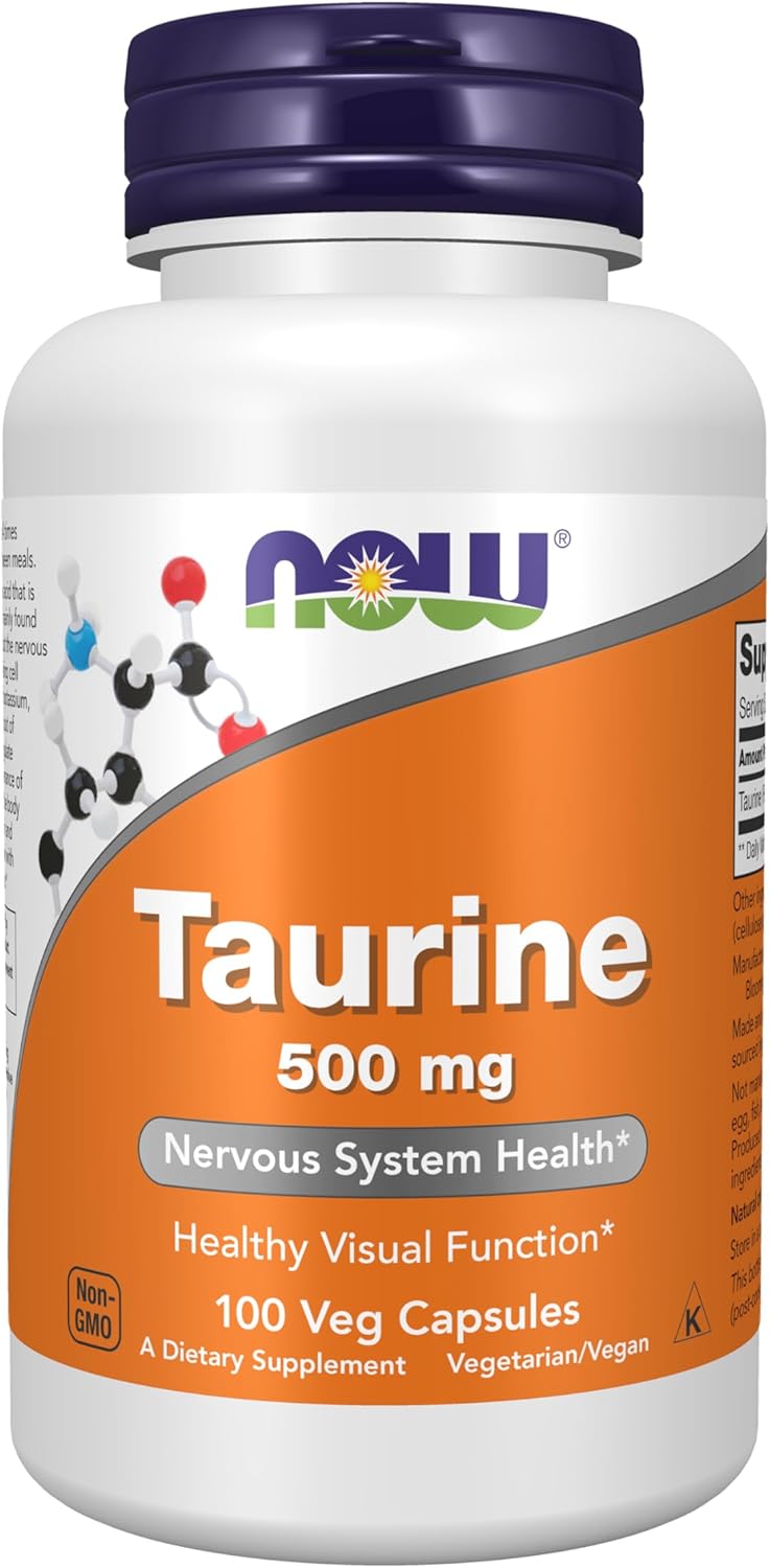 TAURINA 500 MG 100 CAPSULAS SIN GMO NOW