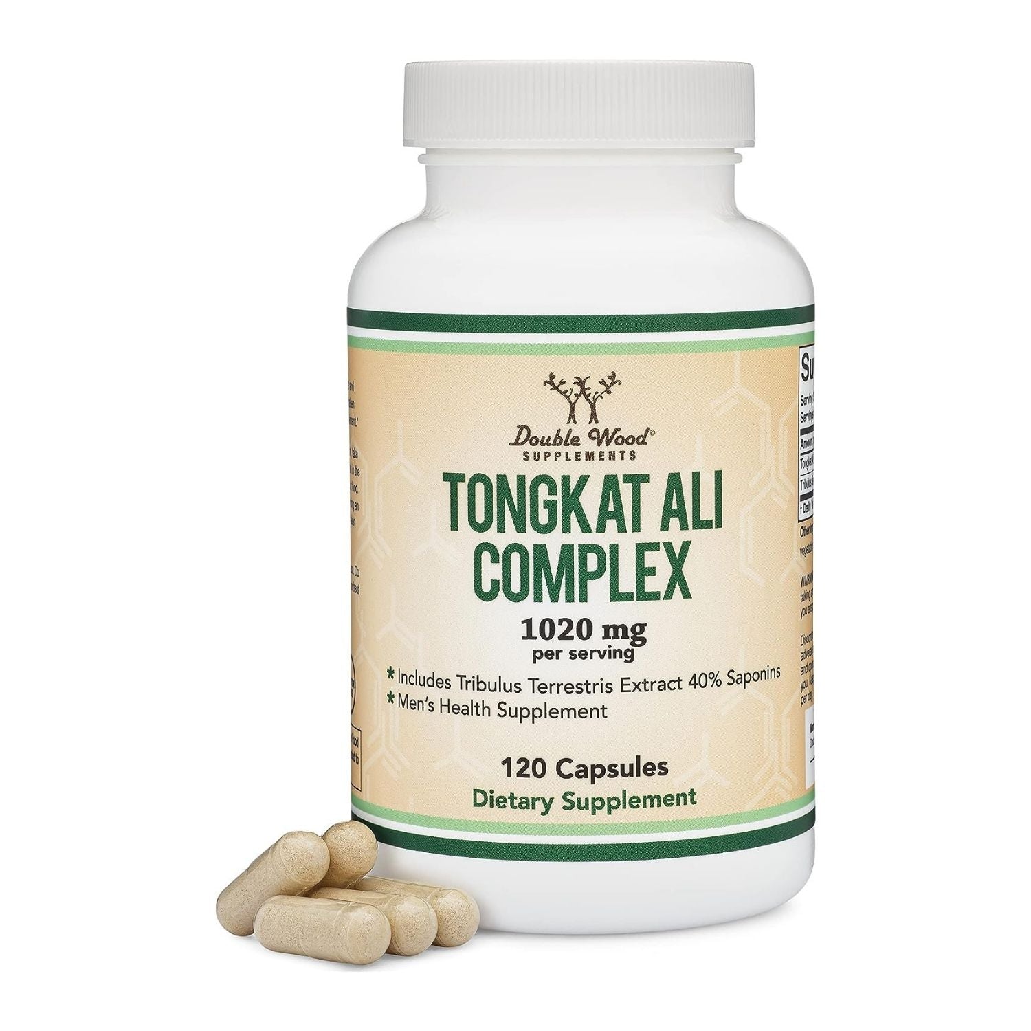 TONGKAT ALI COMPLEX DOUBLE WOOD SUPPLEMENTS 1020 MG 120 CAPSULAS