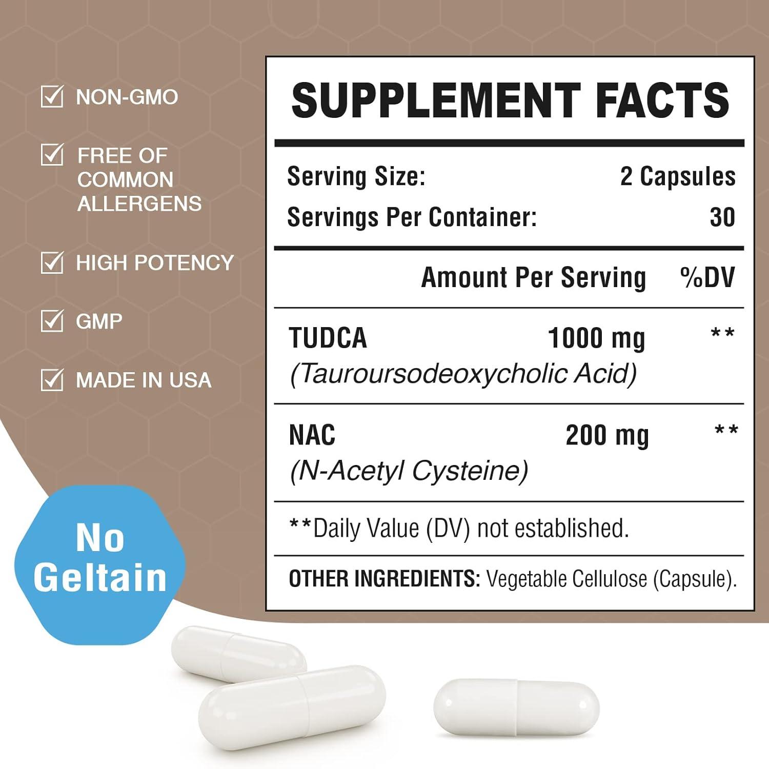 TUDCA (ÁCIDO TAUROURSODESOXICÓLICO) + NAC (N-ACETILCISTEÍNA) 1200 MG 60 CAPSULAS ZINGICIN
