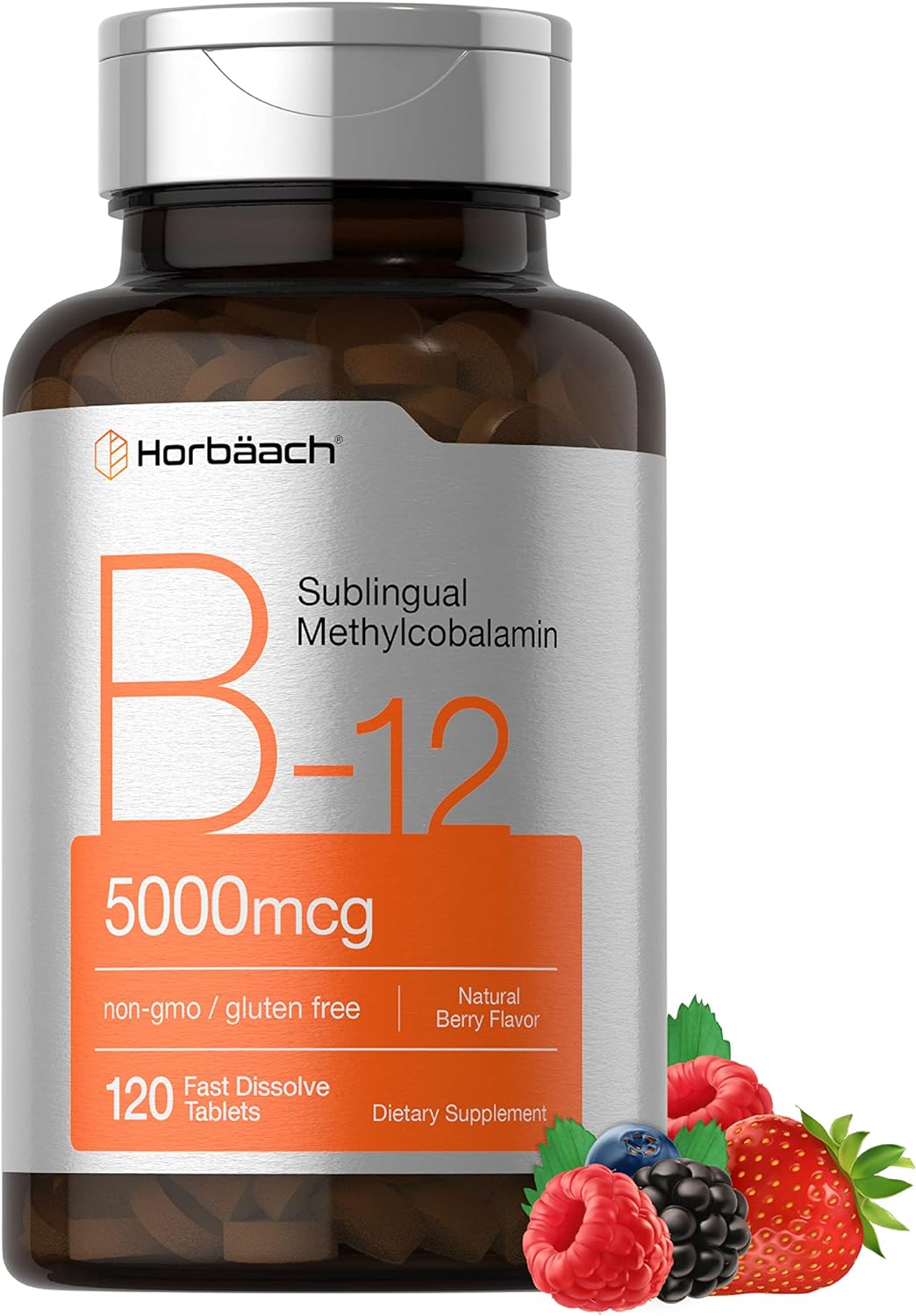 VITAMINA B12 HORBAACH 5,000 MCG 120 TABLETAS SUBLINGUALES