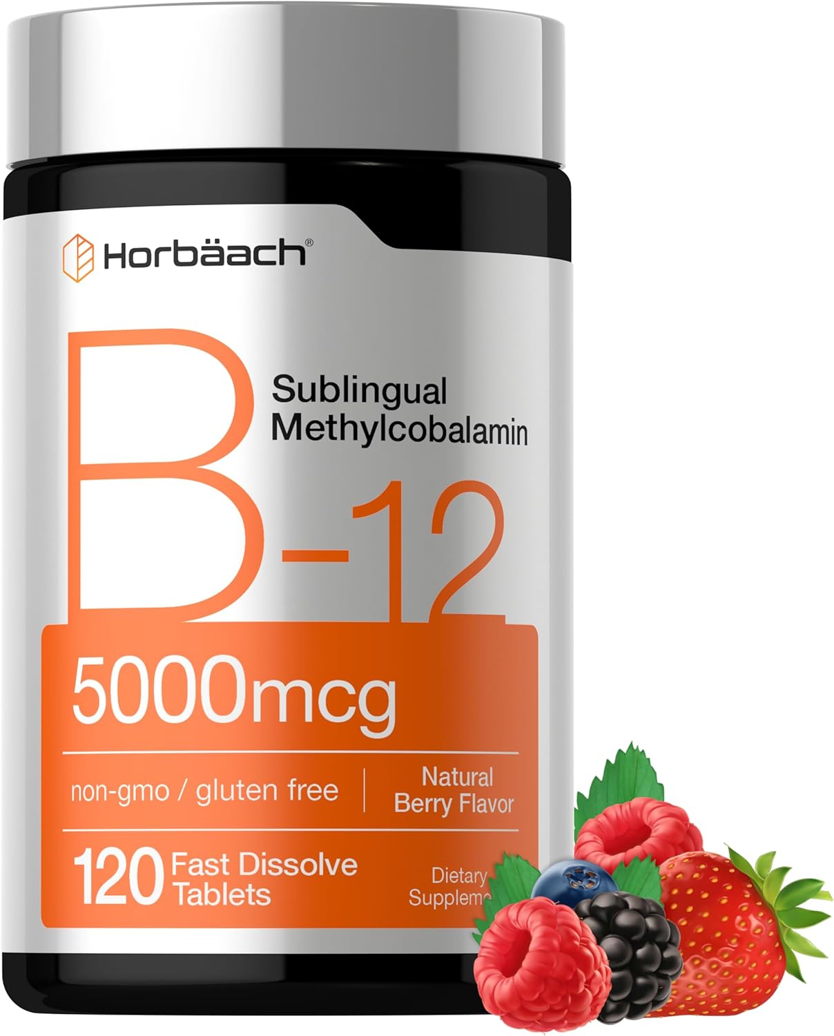 VITAMINA B12 HORBAACH 5,000 MCG 120 TABLETAS SUBLINGUALES