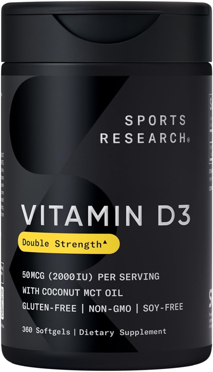 VITAMINA D3 2,000 IU 360 CAPSULAS BLANDAS  SPORTS RESEARCH