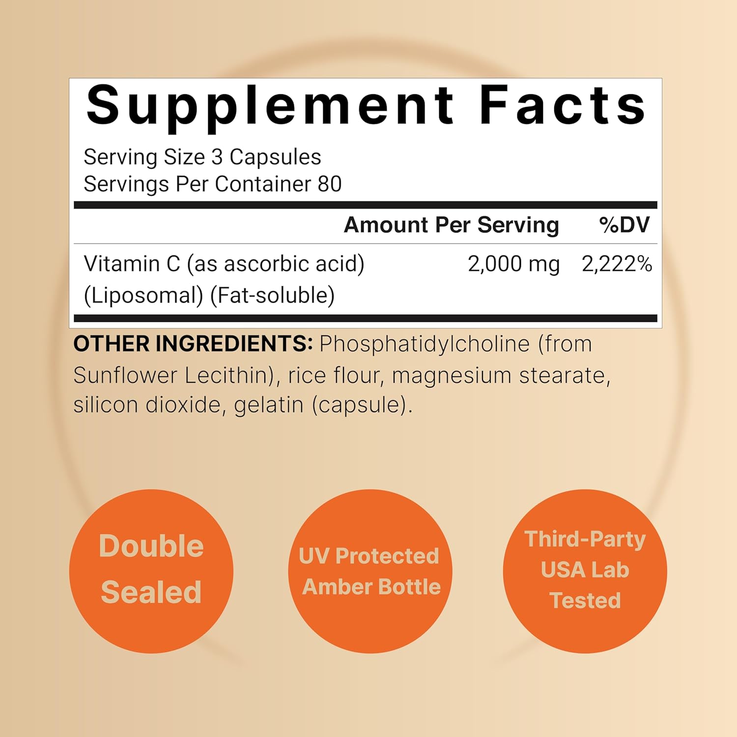 VITAMINA C LIPOSOMAL NATUREBELL 2000 MG 240 CAPSULAS NO GMO