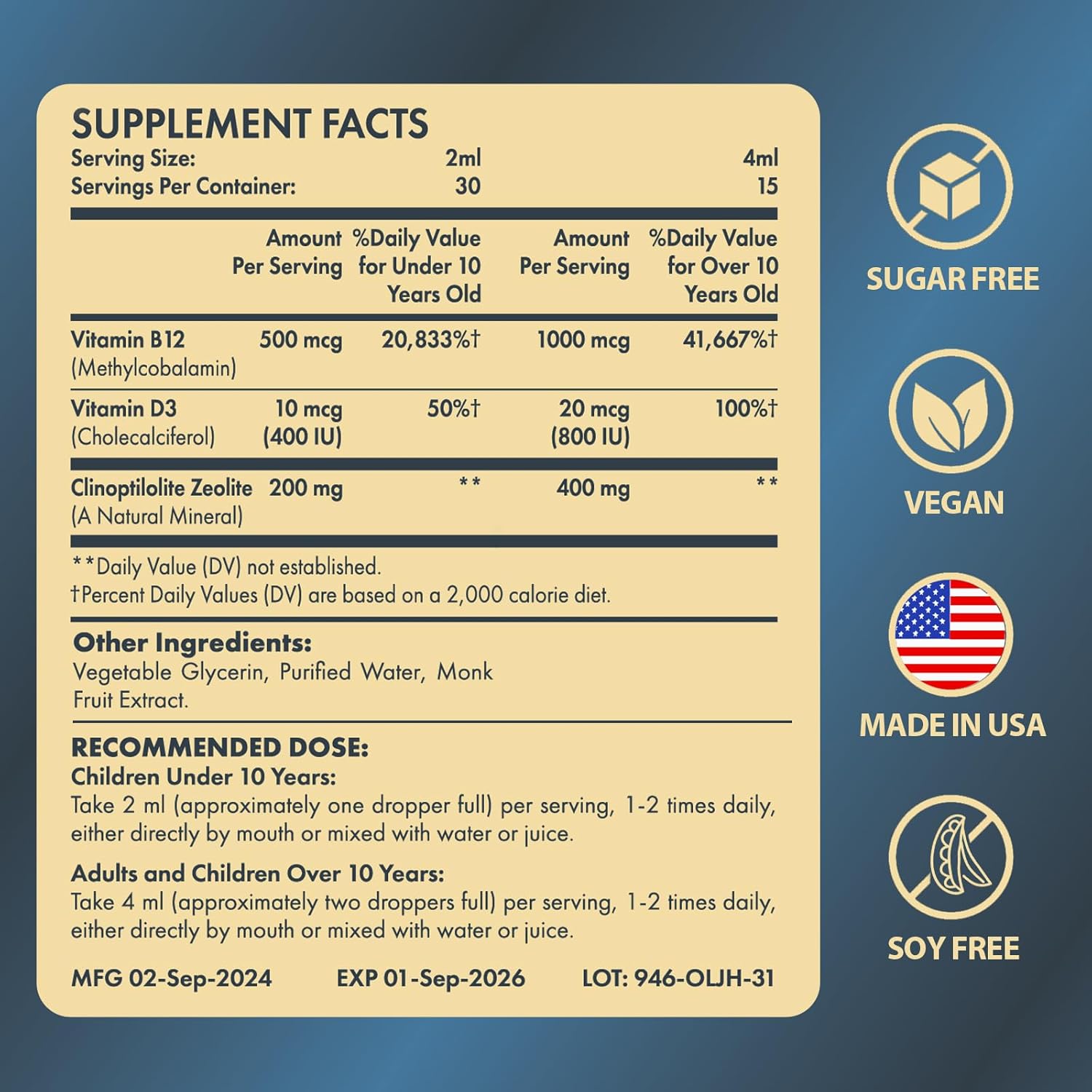 ZEOLITE DETOX 400 MG 60 ML NO GMO ITHAROVENTIS