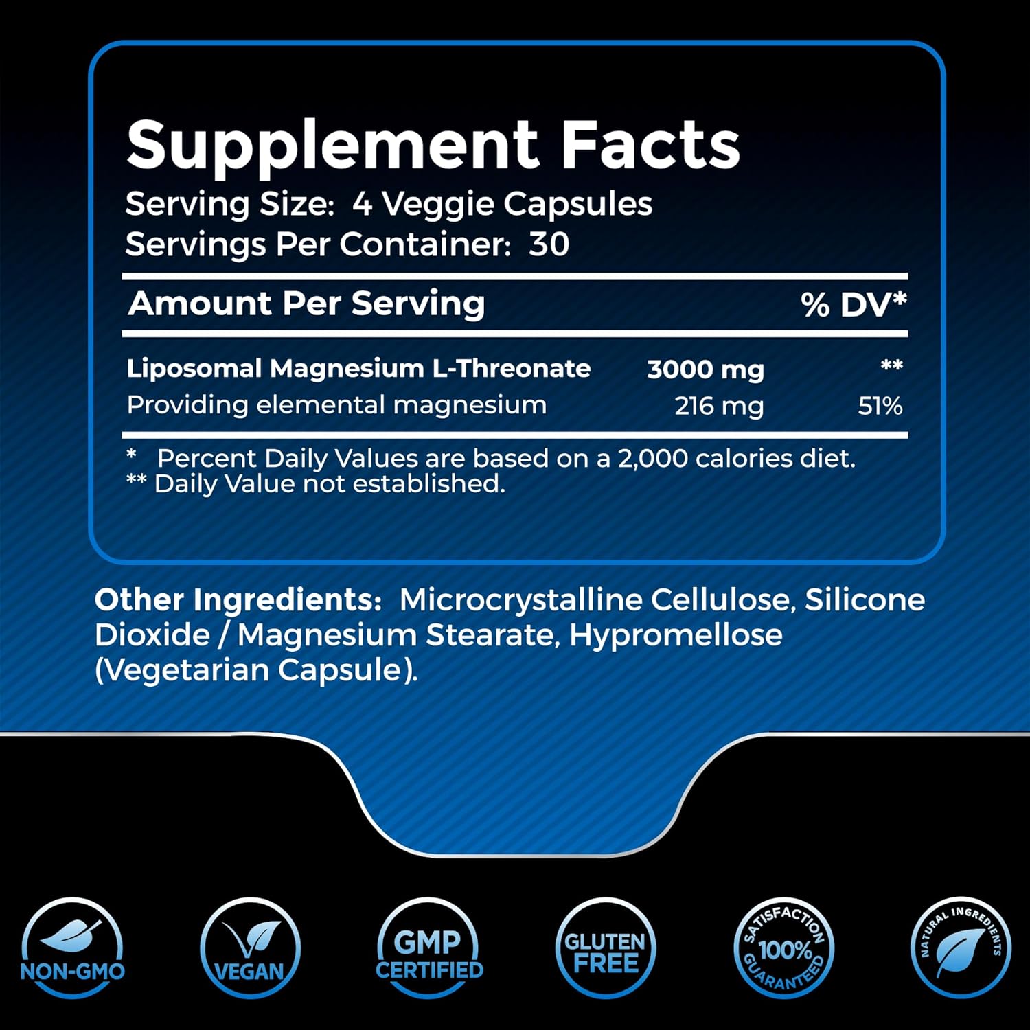 L TREONATO DE MAGNECIO 3000 MG 120 CÁPSULAS NO GMO VEGANO WELLNESS LABSRX