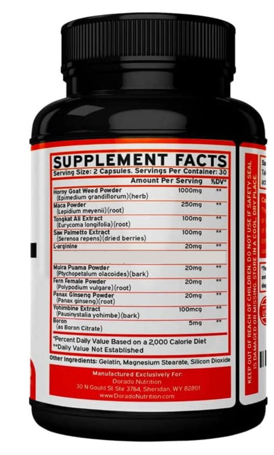 HORNY GOAT WEED 1495 MG 60 CAPSULAS SIN GMO DORADO NUTRITION