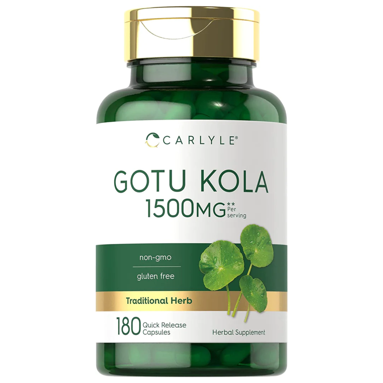 GOTU KOLA 1,500 MG 180 CAPSULAS SIN GMO CARLYLE