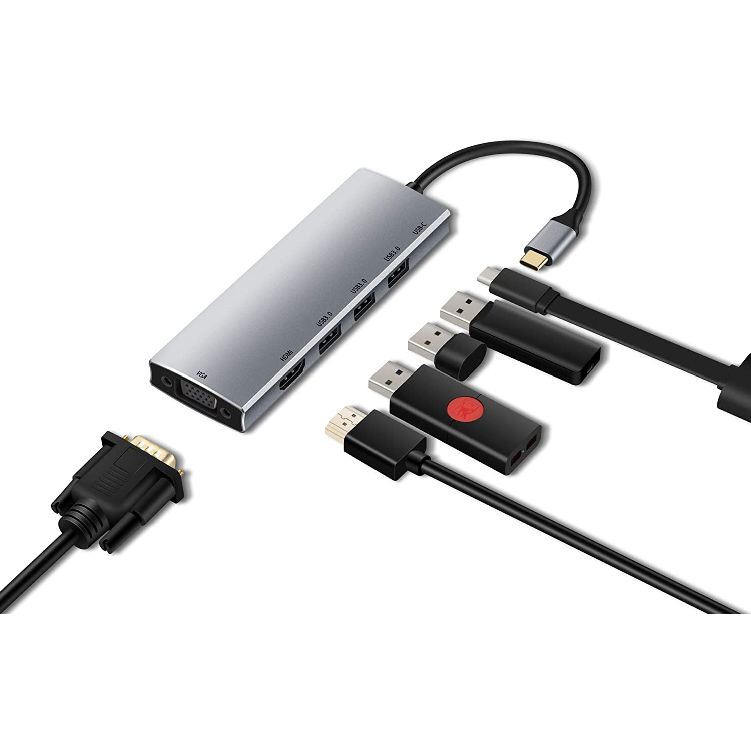 ADAPTADOR HUB TIPO C CHOSURE 6 EN 1