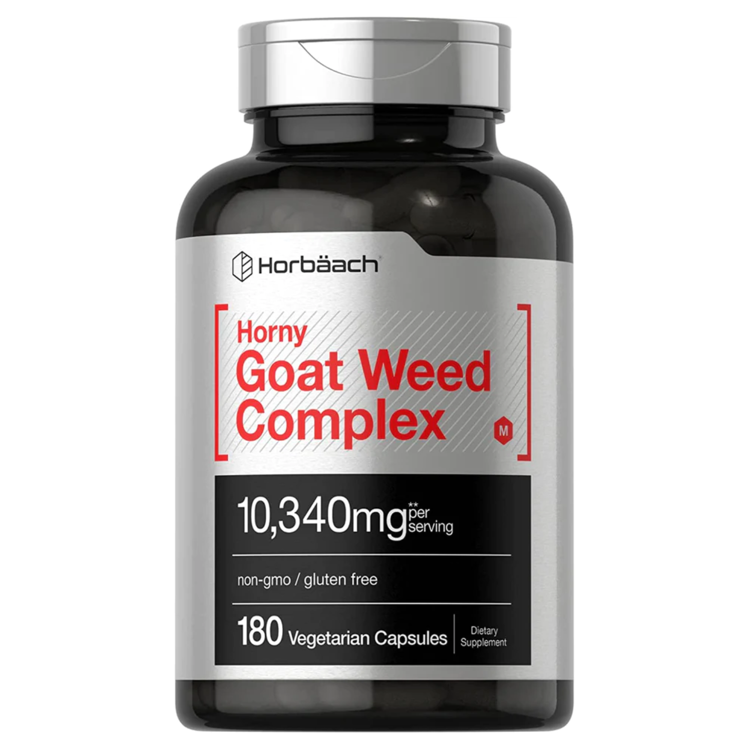 HORNY GOAT WEED COMPLEX 10,340 MG 180 CAPSULAS VEGETALES SIN GMO HORBAACH
