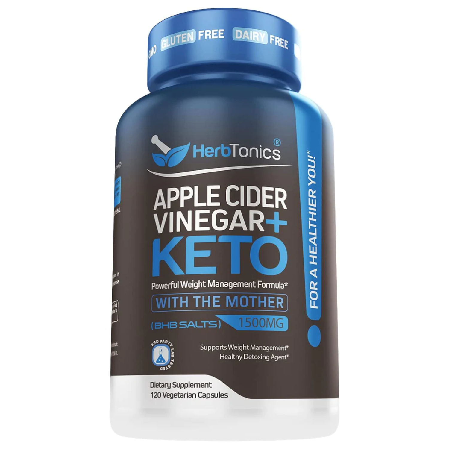 KETO + VINAGRE DE MANZANA 1500 MG 120 CAPSULAS VEGANO HERBTONICS KETO + APPLE CIDER VINEGAR