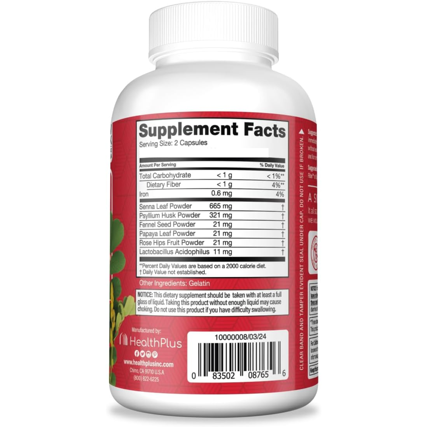 SUPER LIMPIEZA DE COLON 1,060 MG 60 CAPSULAS HEALTHPLUS