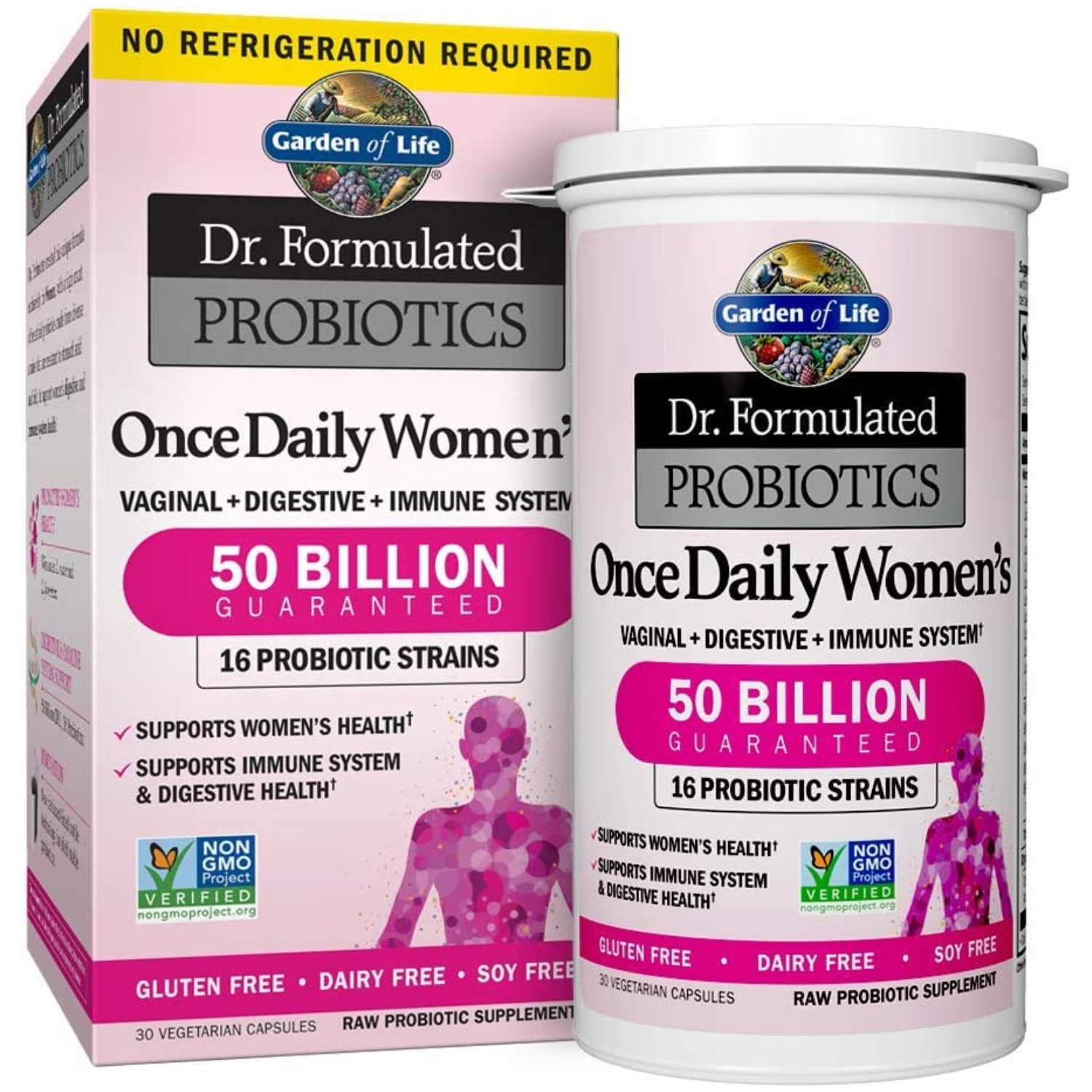 PROBIOTICOS PARA MUJER 16 CEPAS 50 BILLONES CFU 30 CAPSULAS SIN GMO GARDEN OF LIFE