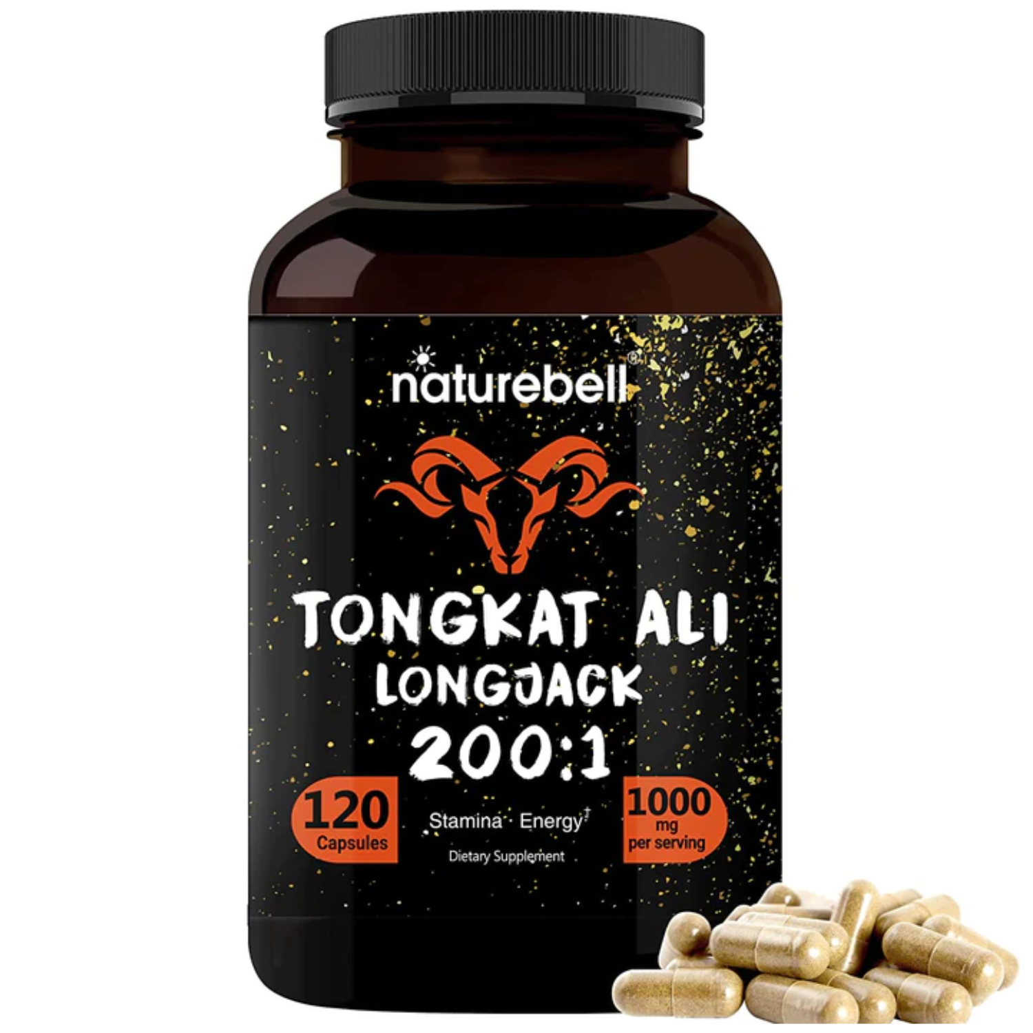 TONGKAT ALI LONGJACK NATUREBELL 1000 MG 120 CAPSULAS SIN GMO