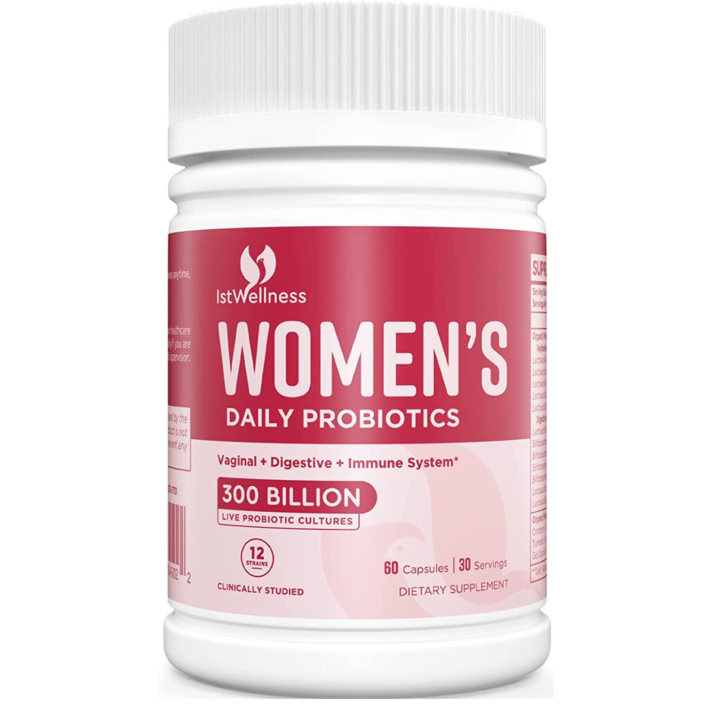PROBIOTICOS CON ENZIMAS DIGESTIVAS Y COMPLEJO URINARIO PARA MUJERES 12 CEPAS 300 BILLONES CFU 60 CAPSULAS ISTWELLNESS