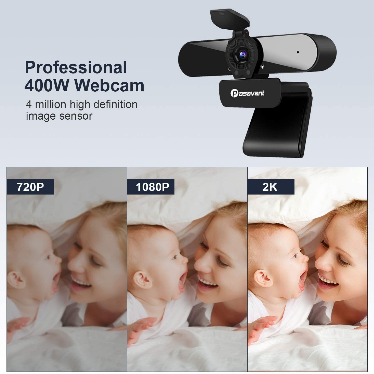 CAMARA WEB 2560P 2K PASAVANT WEBCAM CON MICROFONO