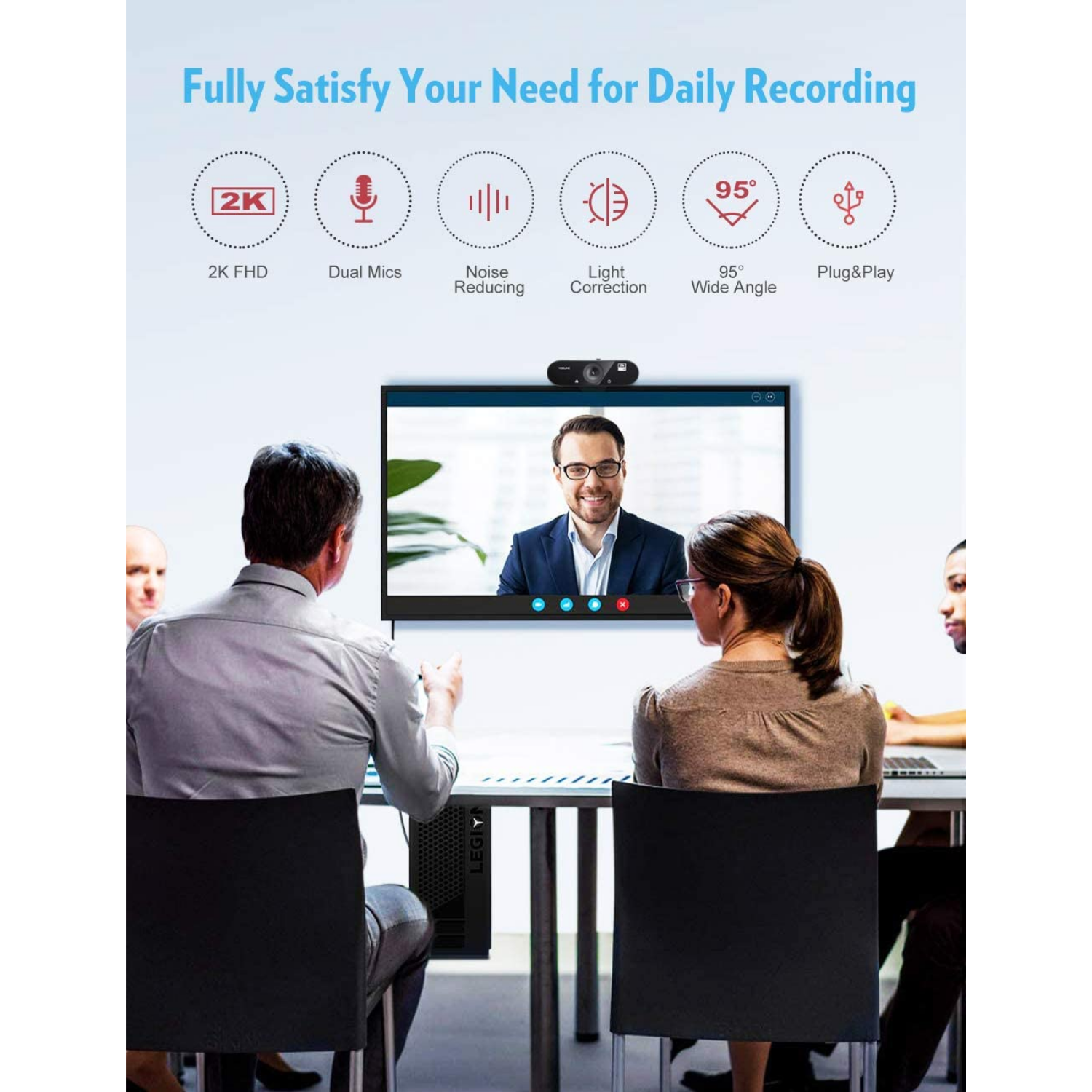 CAMARA WEB 2560P 2K YOELIKE WEBCAM CON MICROFONO