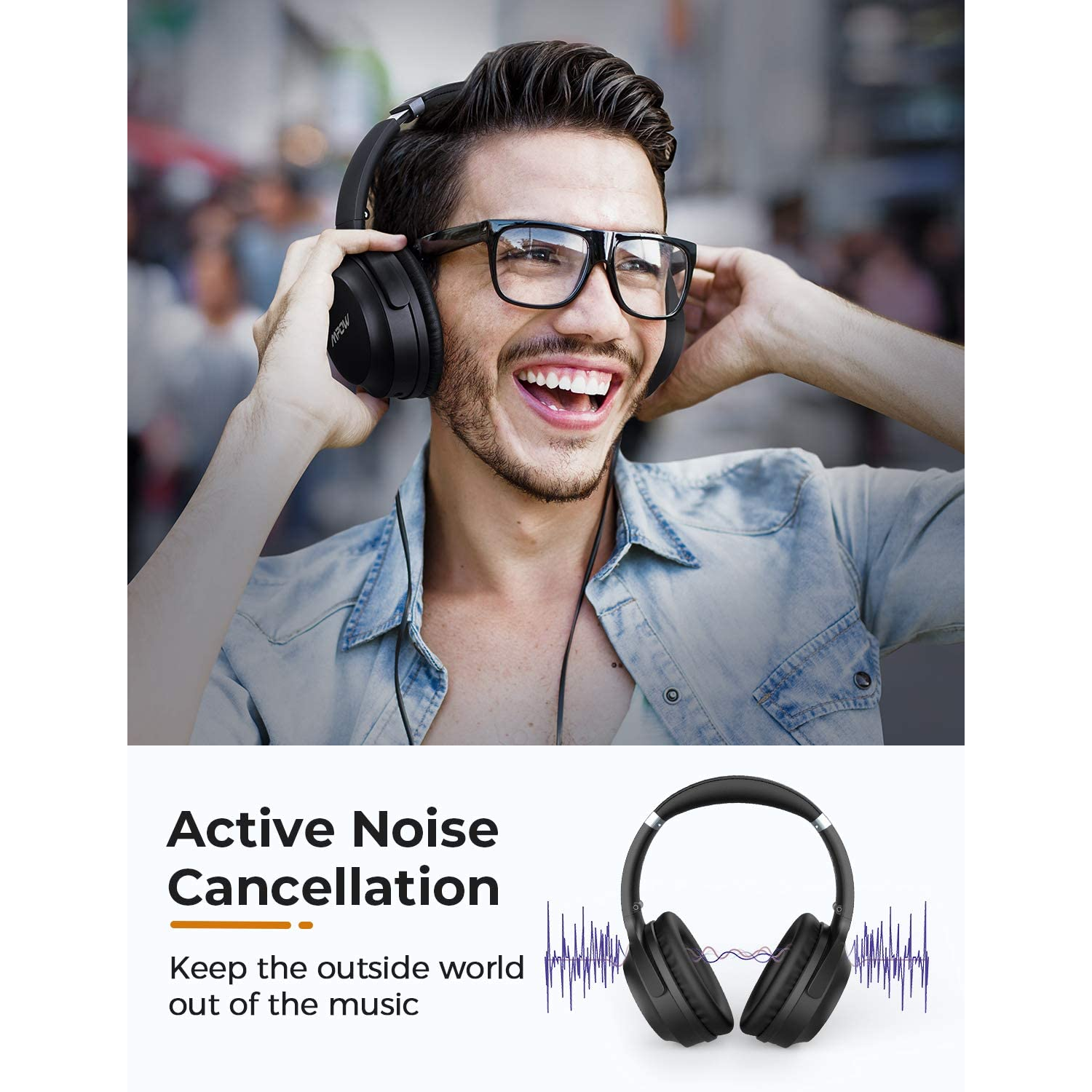 AUDIFONO BLUETOOTH INALAMBRICO MPOW H12 IPO CON ANC