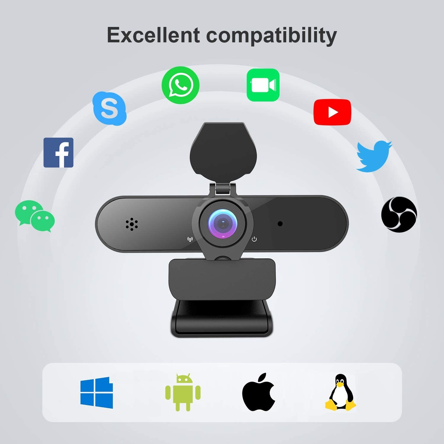 CAMARA WEB 2560P 2K AUXIFY WEBCAM CON MICROFONO