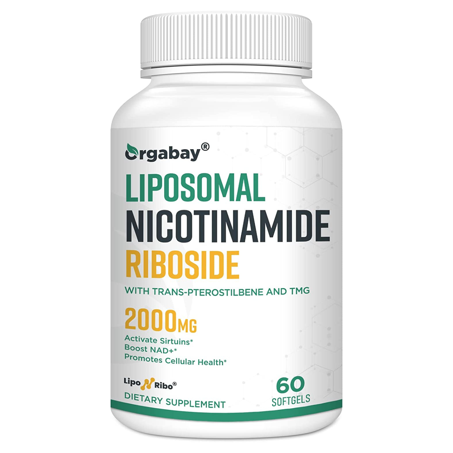 NICOTINAMIDA RIBOSIDE LIPOSOMAL 2,000 MG 60 CAPSULAS BLANDAS ORGABAY