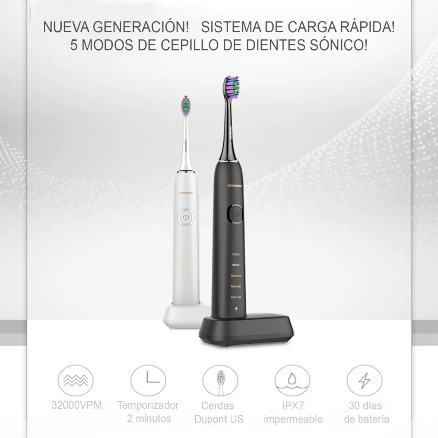 Cepillo Dental Eléctrico Recargable WYGHO