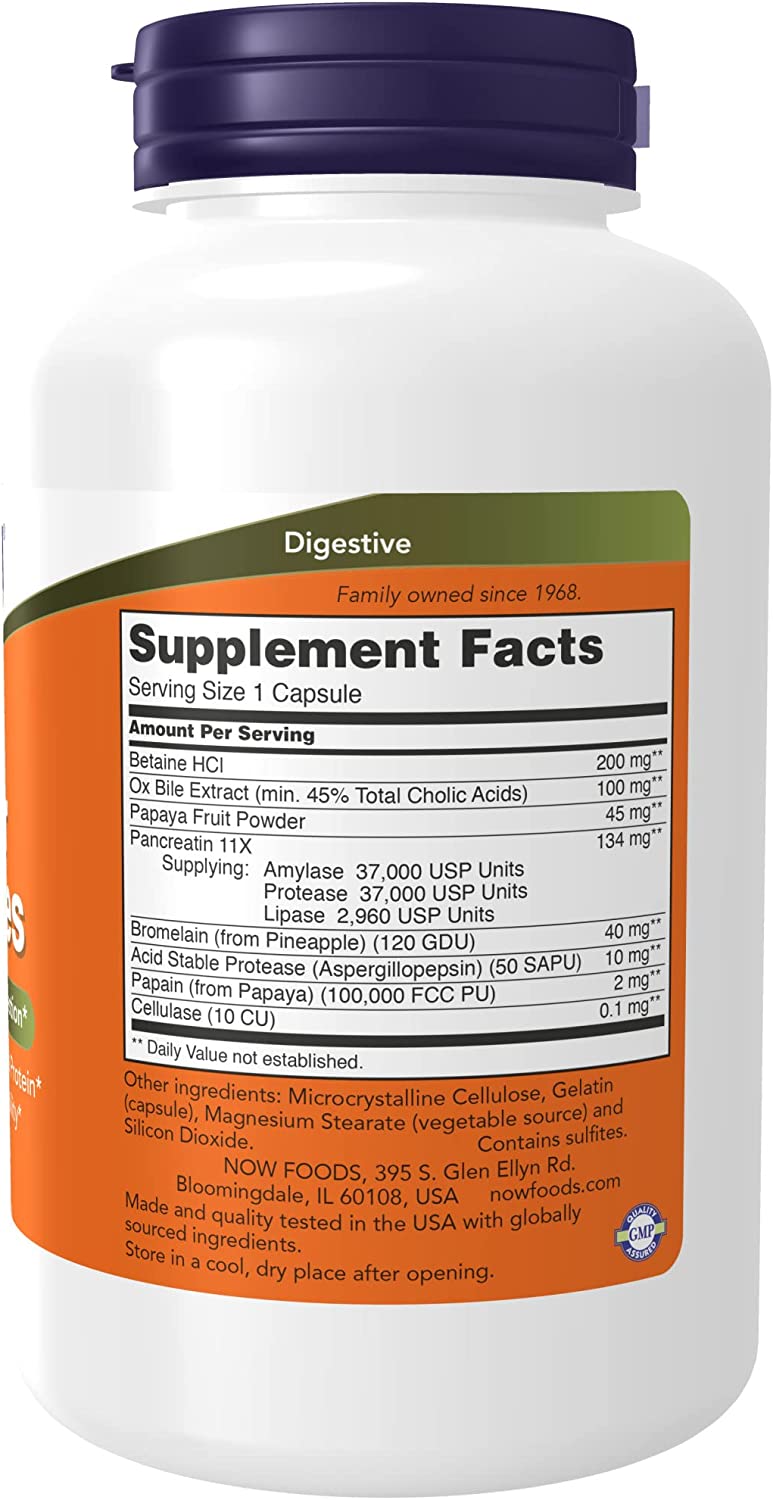 SUPER ENZIMAS DIGESTIVAS NOW 531 MG 180 CAPSULAS
