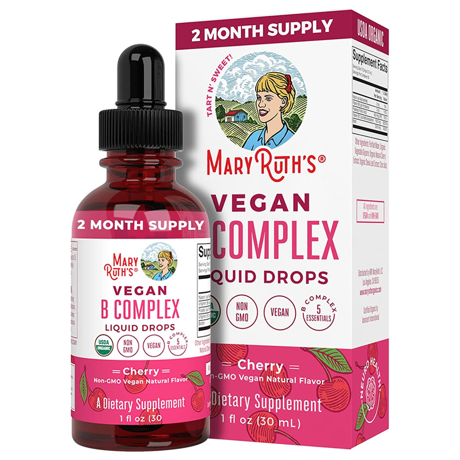 COMPLEJO B GOTAS SABOR CEREZA 30ML MARYRUTH´S