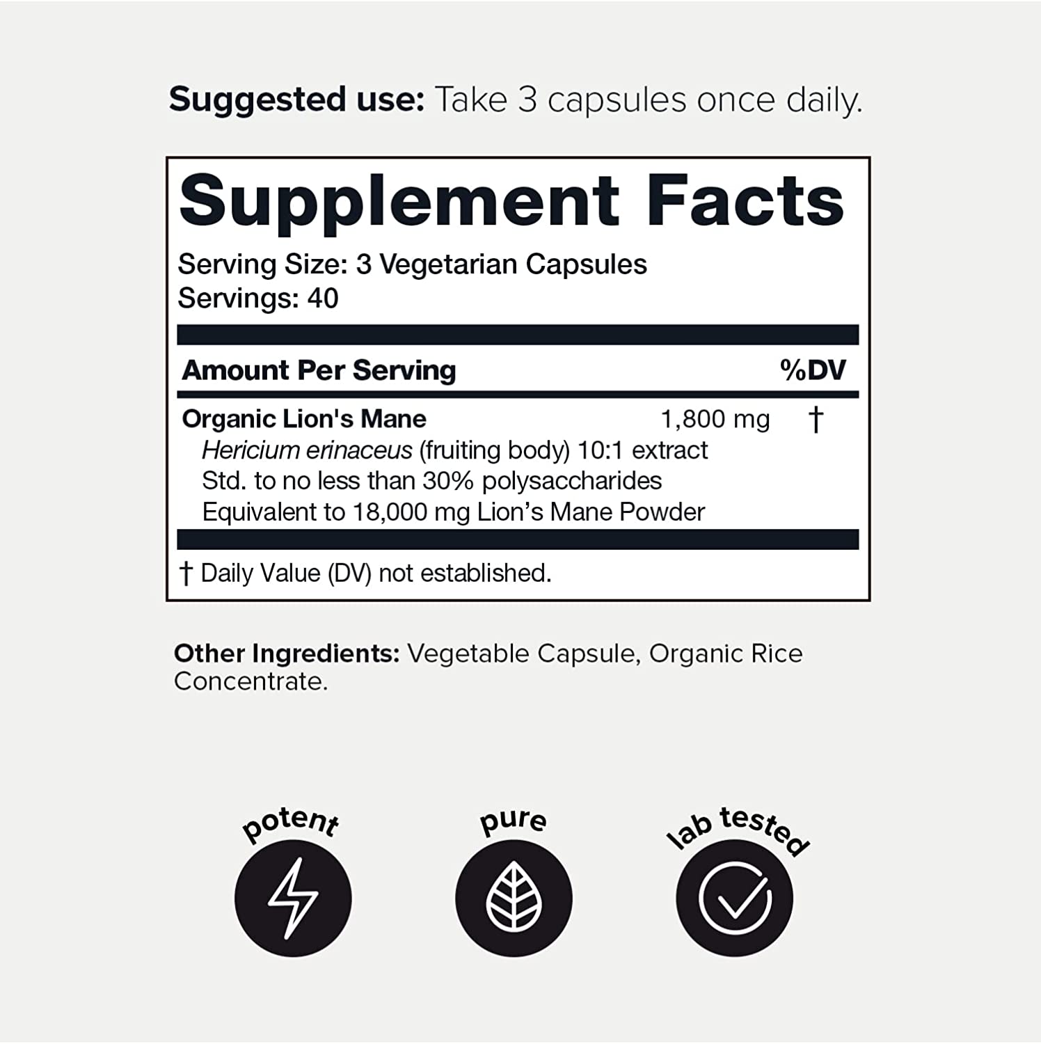 MELENA DE LEÓN 1800 MG 120 CAPSULAS VEGETALES TONIIQ