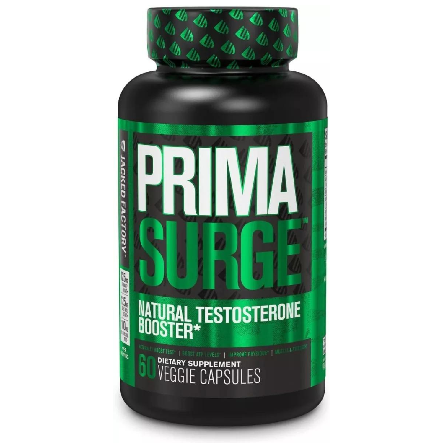 PRIMA SURGE TESTOSTERONA NATURAL 610 MG Y ASHWAGANDHA 250 MG 60 CAPSULAS VEGETALES JACKED FACTORY
