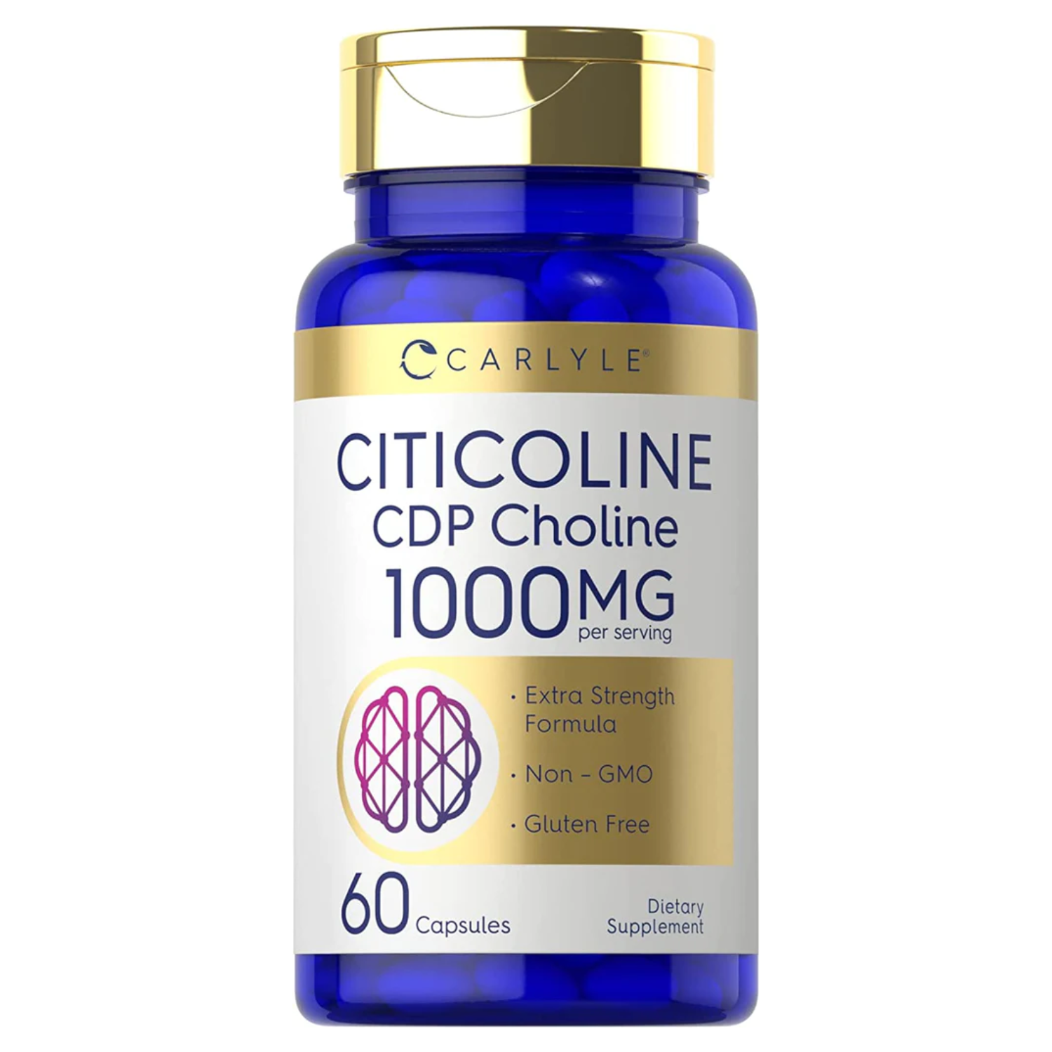 CITICOLINA CDP COLINA CARLYLE 1,000 MG 60 CAPSULAS SIN GMO